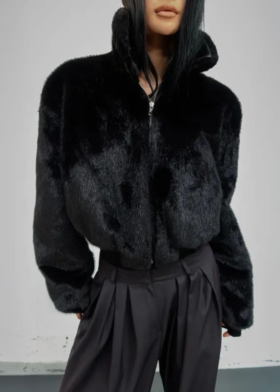 Leoben Reversible Bomber Jacket - Black made by Frankie Shop