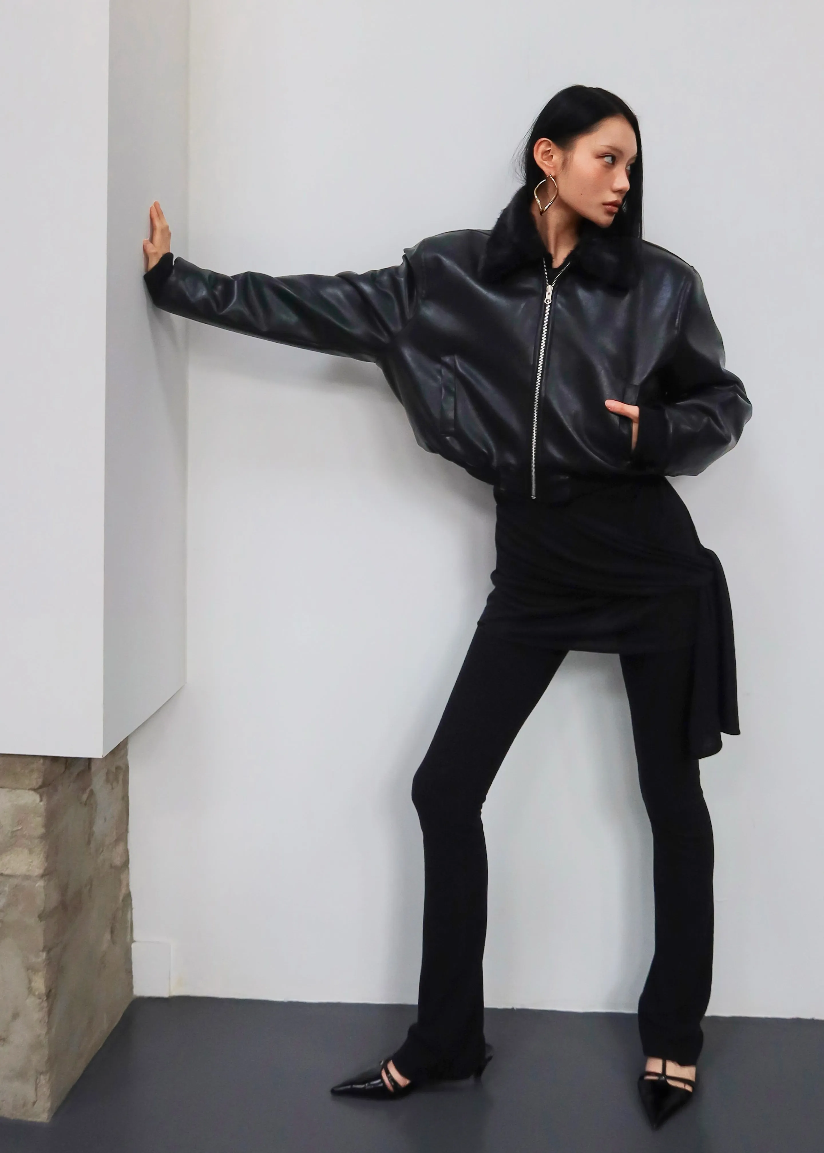 Leoben Reversible Bomber Jacket - Black sold by Frankie Shop product image thumbnail 2