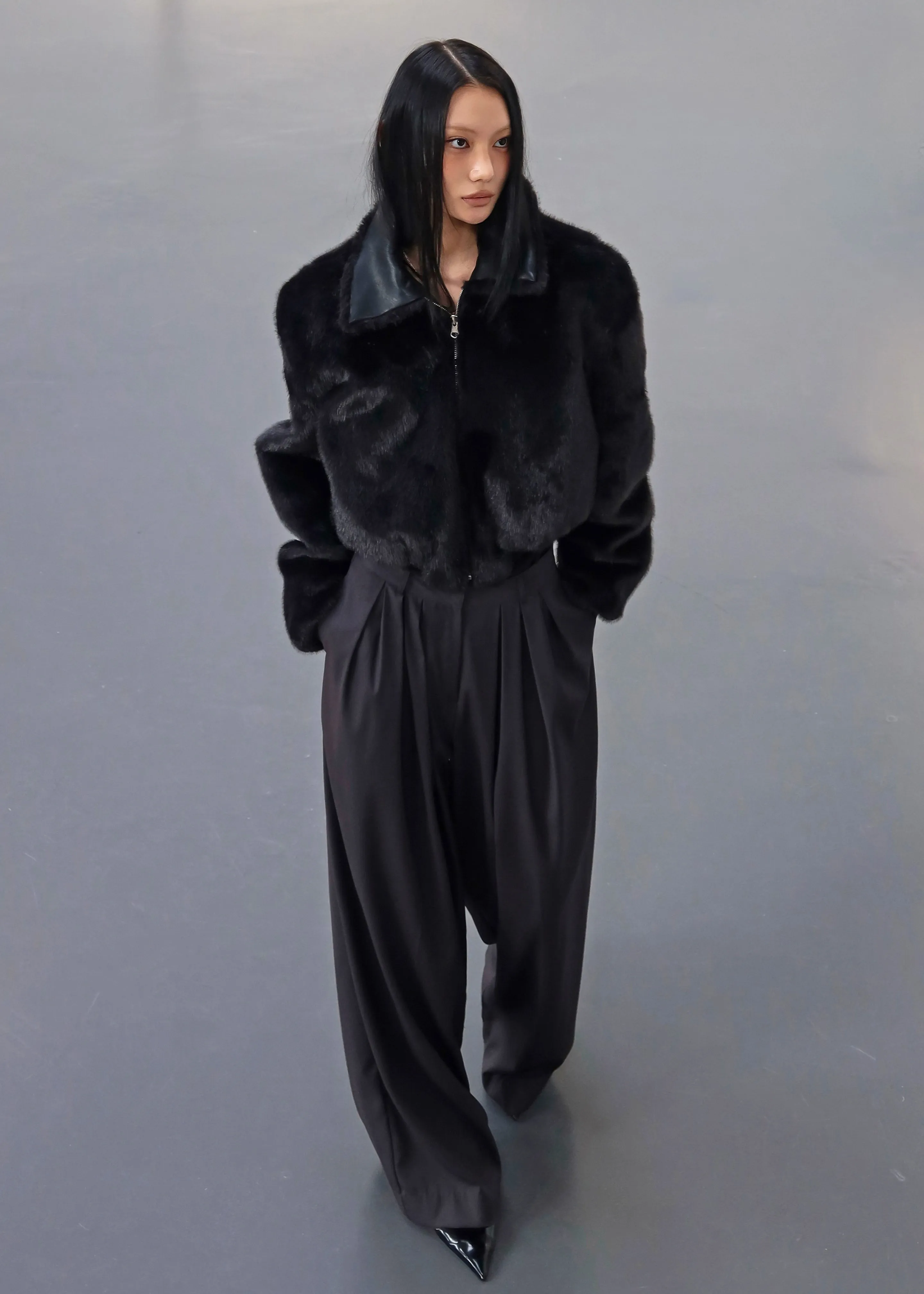 Leoben Reversible Bomber Jacket - Black sold by Frankie Shop product image thumbnail 3