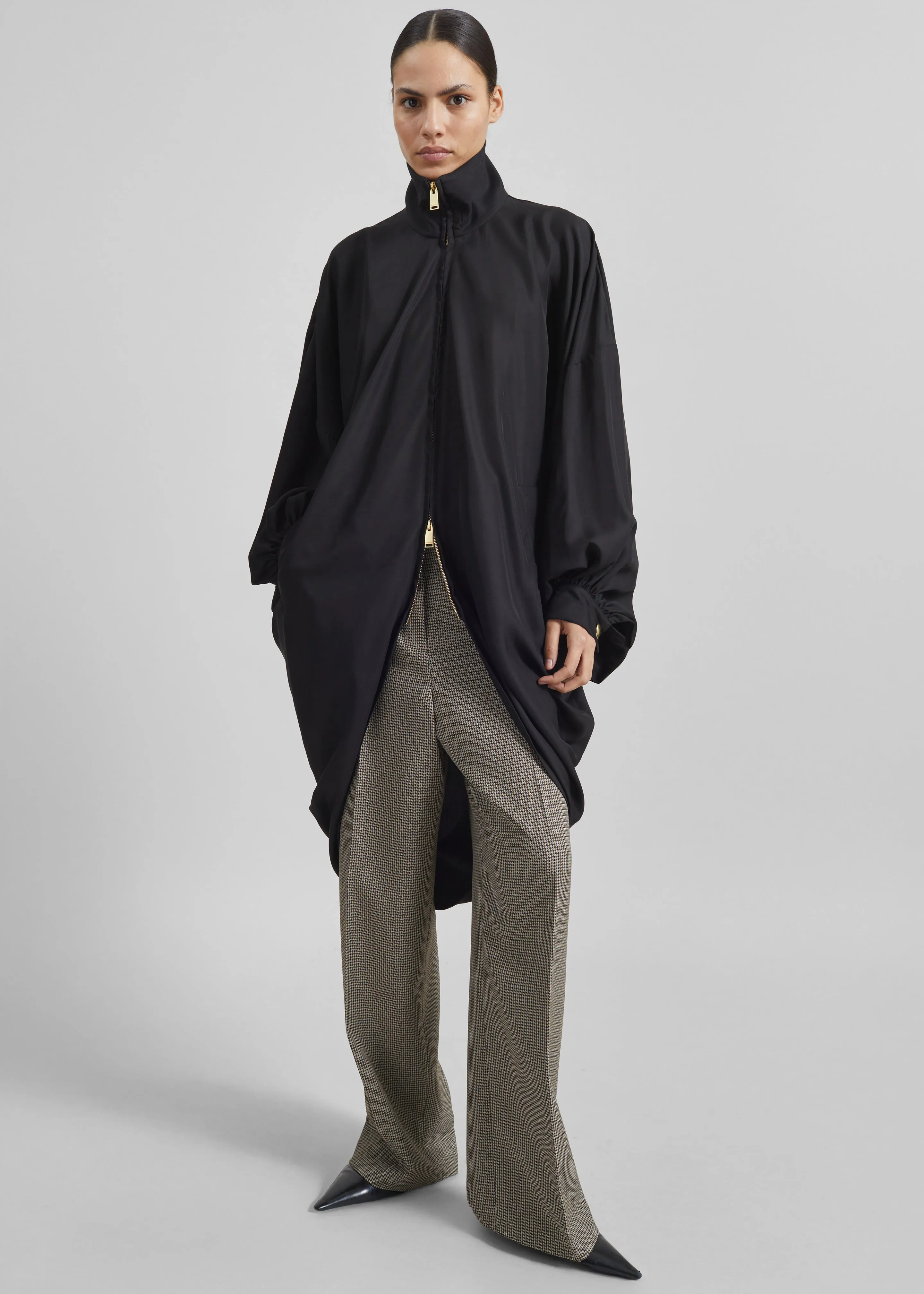 Darkpark Norma Draped Sleeves Bomber Jacket - Black sold by Frankie Shop product image thumbnail 4