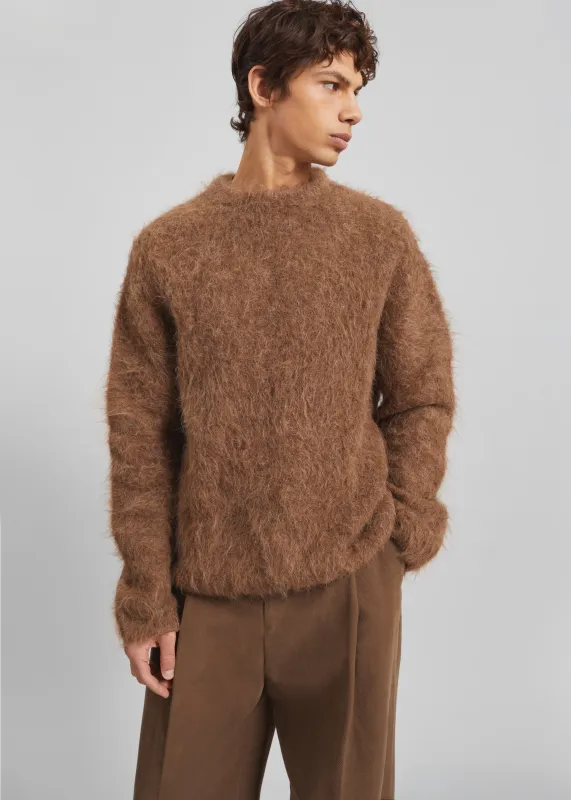 Willy Alpaca Knit Sweater - Dark Taupe sold by Frankie Shop