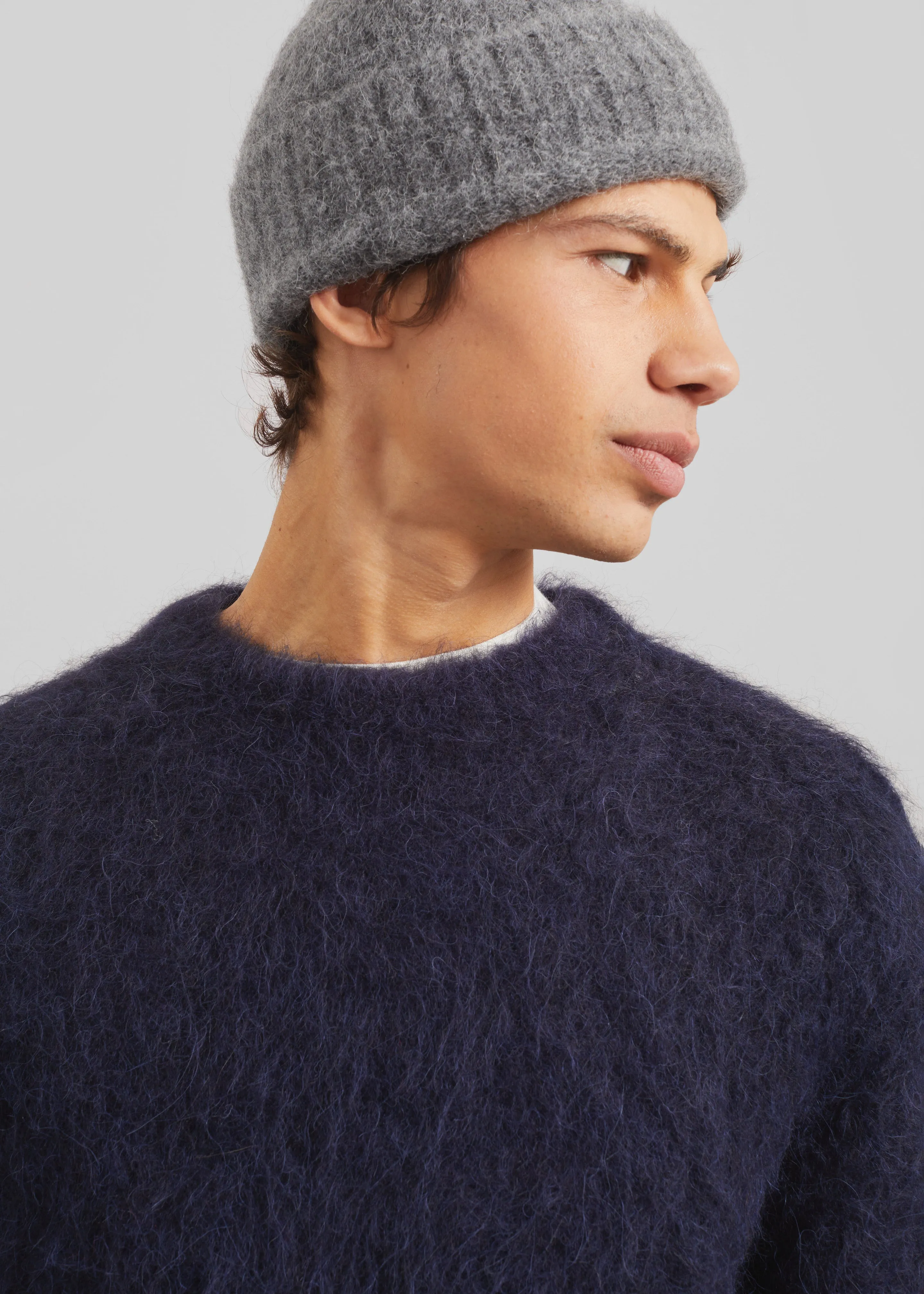 Willy Alpaca Knit Sweater - Navy sold by Frankie Shop product image thumbnail 3