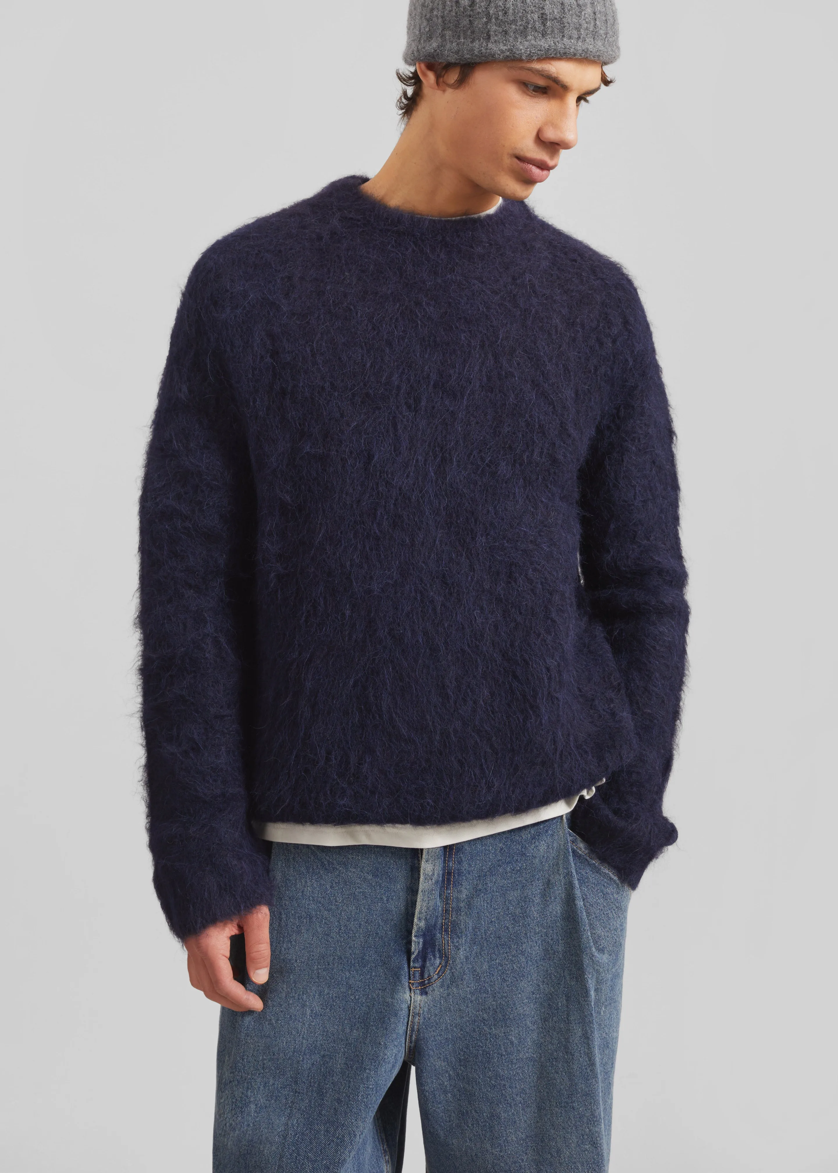 Willy Alpaca Knit Sweater - Navy sold by Frankie Shop product image thumbnail 2