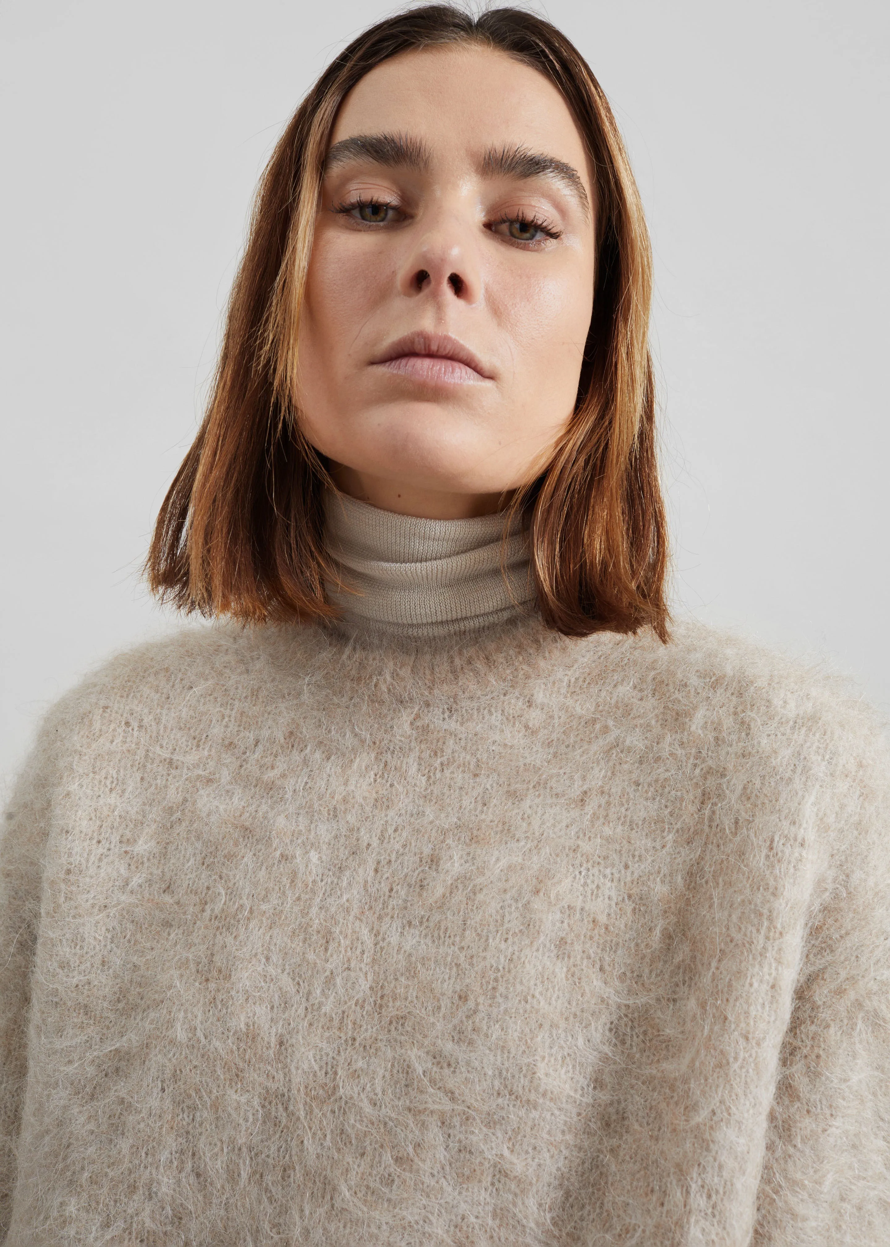 Willy Alpaca Knit Sweater - Beige sold by Frankie Shop product image thumbnail 2