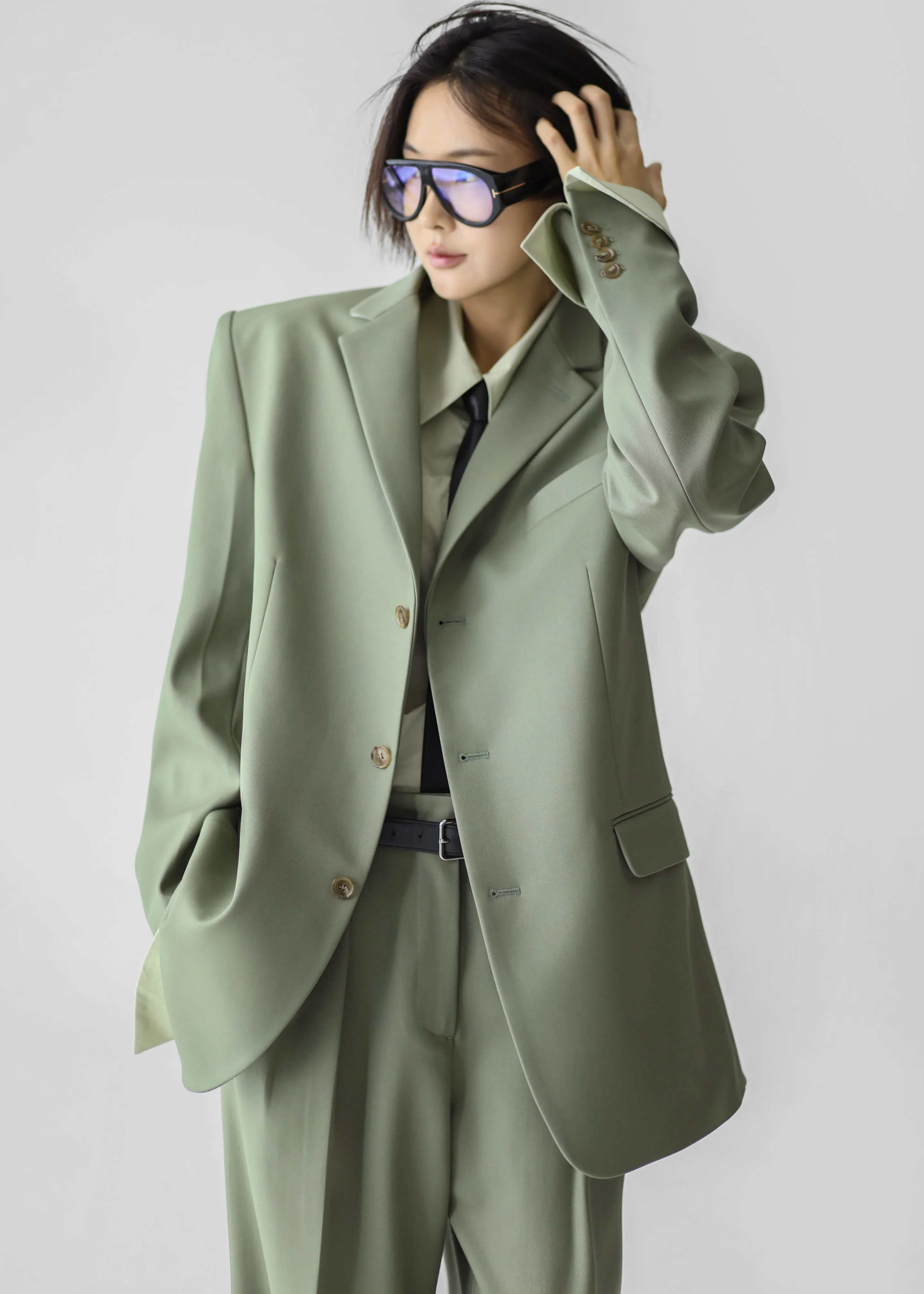 Trosa Blazer - Pale Olive sold by Frankie Shop product image thumbnail 2