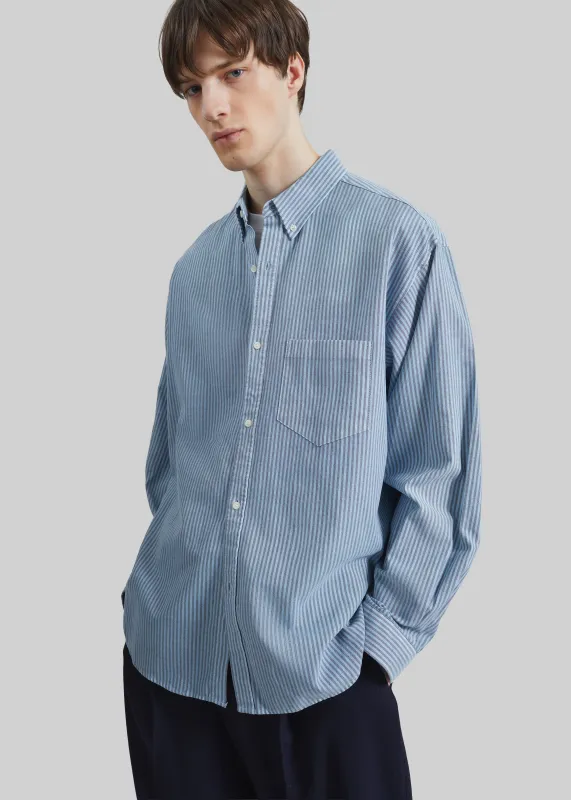 Legan Shirt - Blue Stripe sold by Frankie Shop