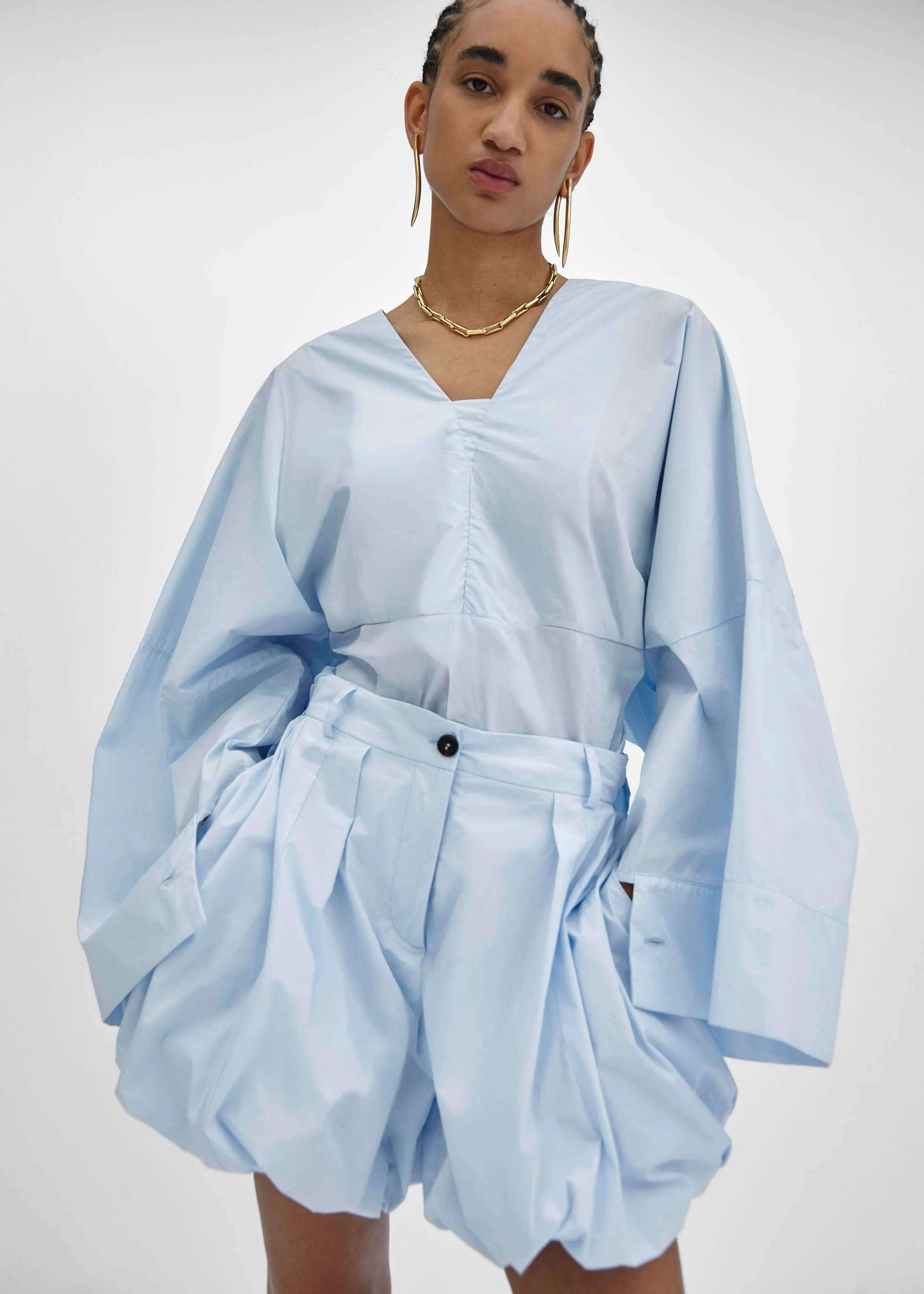 TheLatest Dafne Shorts - Light Blue sold by Frankie Shop