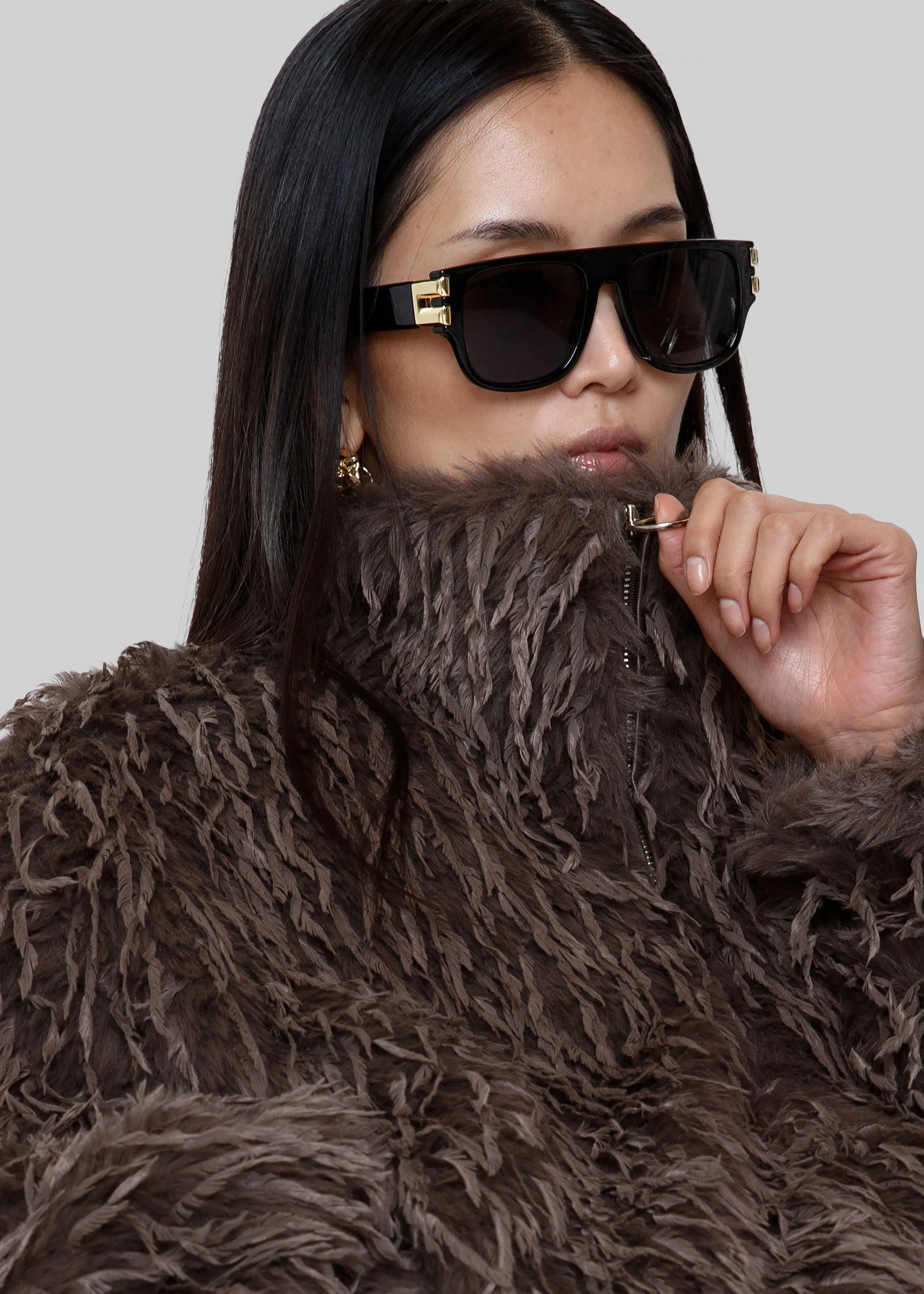 Rivee Faux Fur Pullover - Brown sold by Frankie Shop product image thumbnail 3
