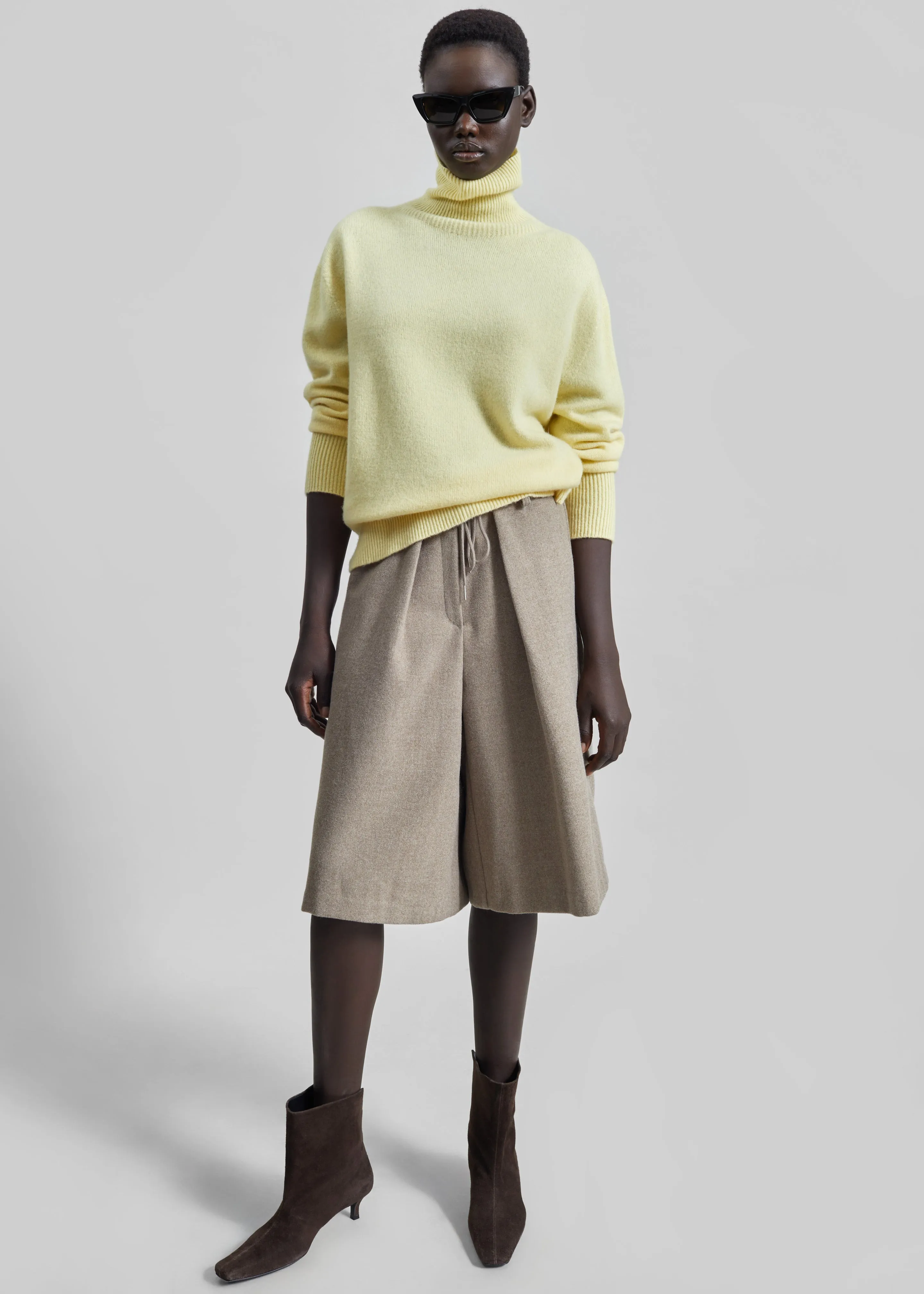 Alster Wool Turtleneck Sweater - Yellow sold by Frankie Shop