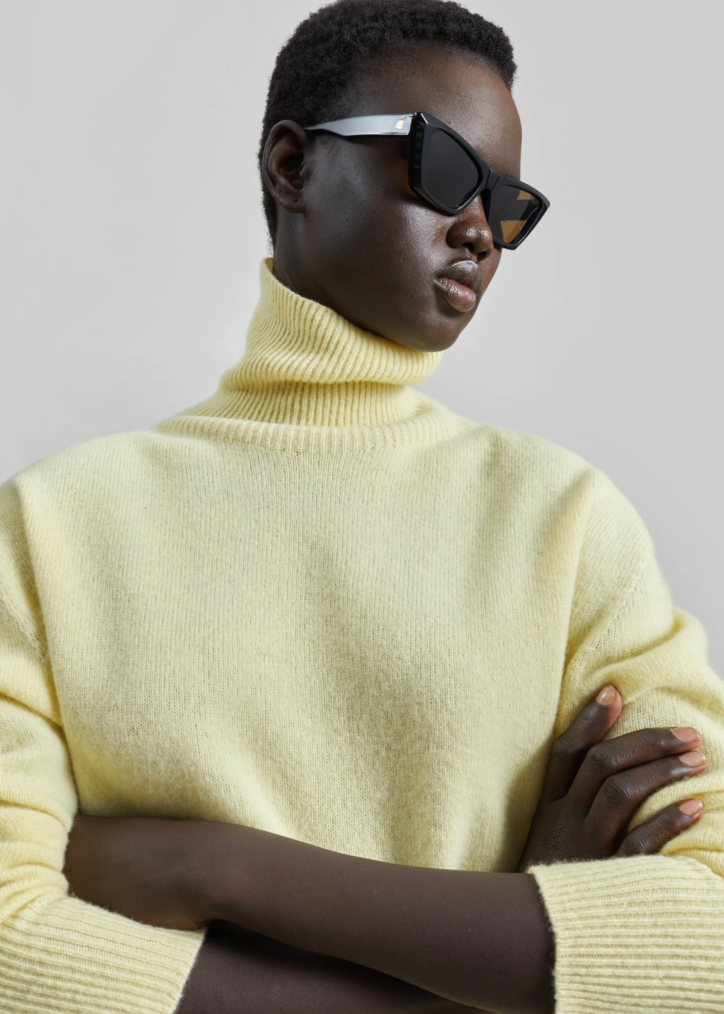 Alster Wool Turtleneck Sweater - Yellow sold by Frankie Shop product image thumbnail 5