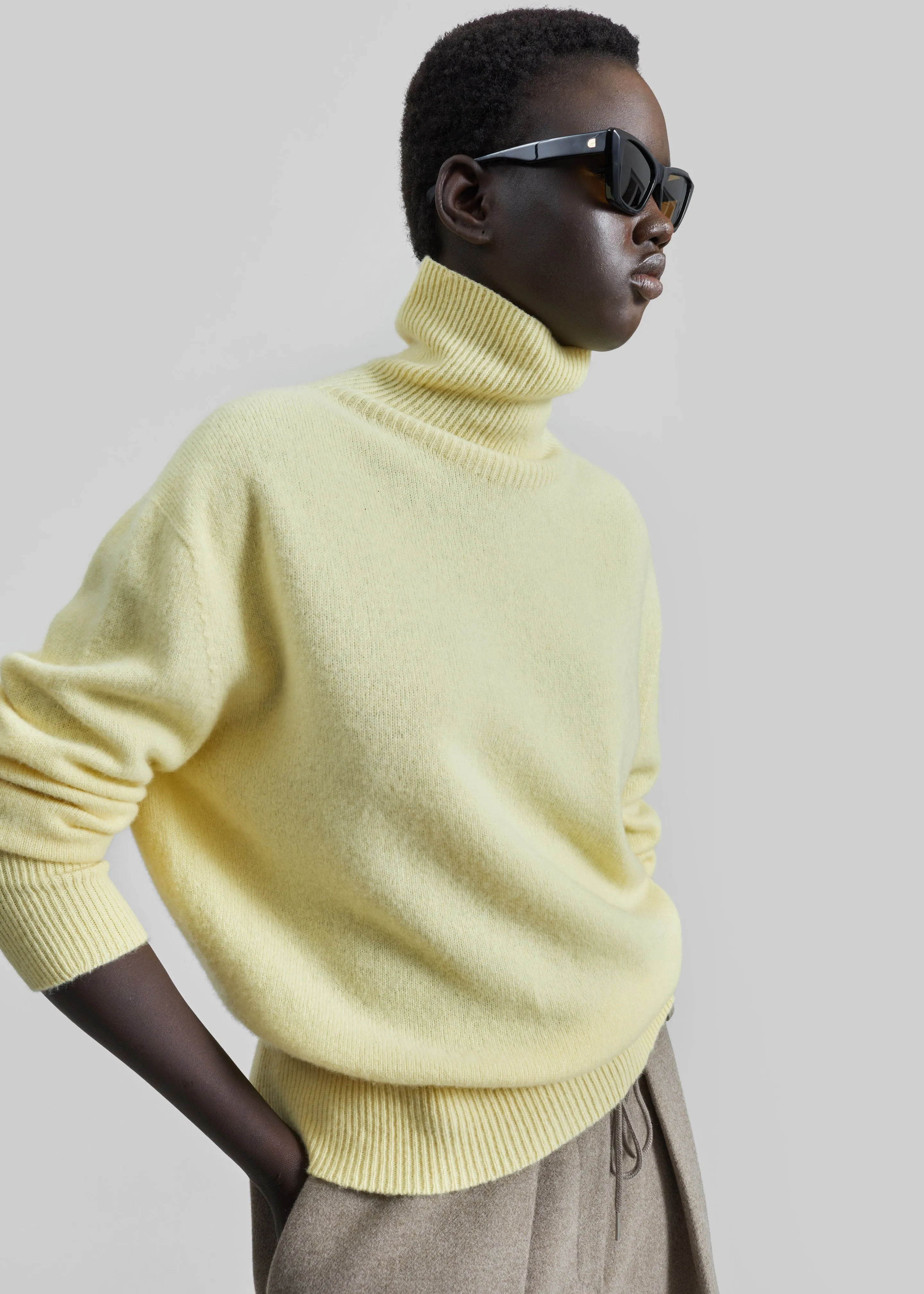 Alster Wool Turtleneck Sweater - Yellow sold by Frankie Shop product image thumbnail 2