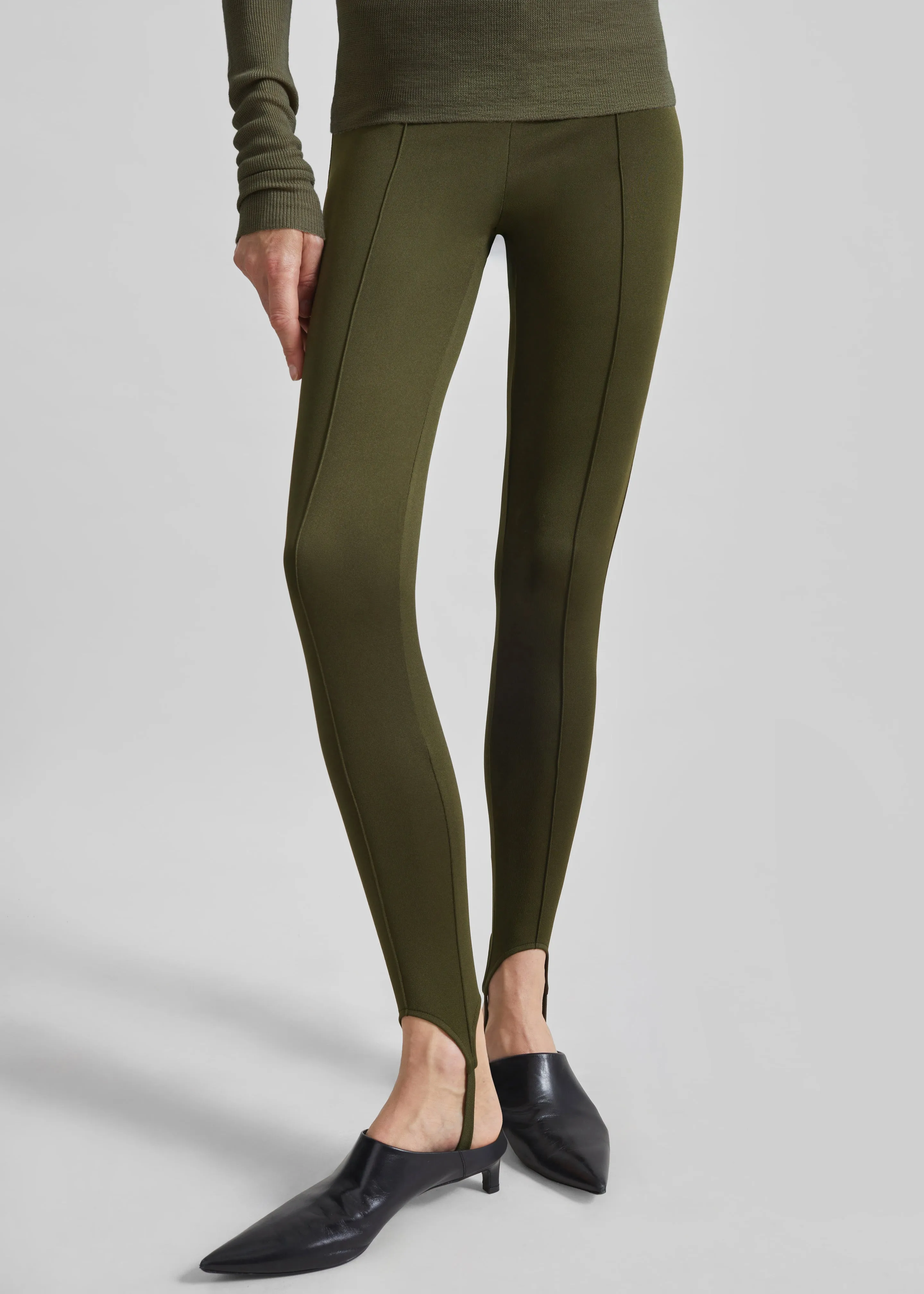 Caserta Stirrup Leggings - Olive sold by Frankie Shop product image thumbnail 2