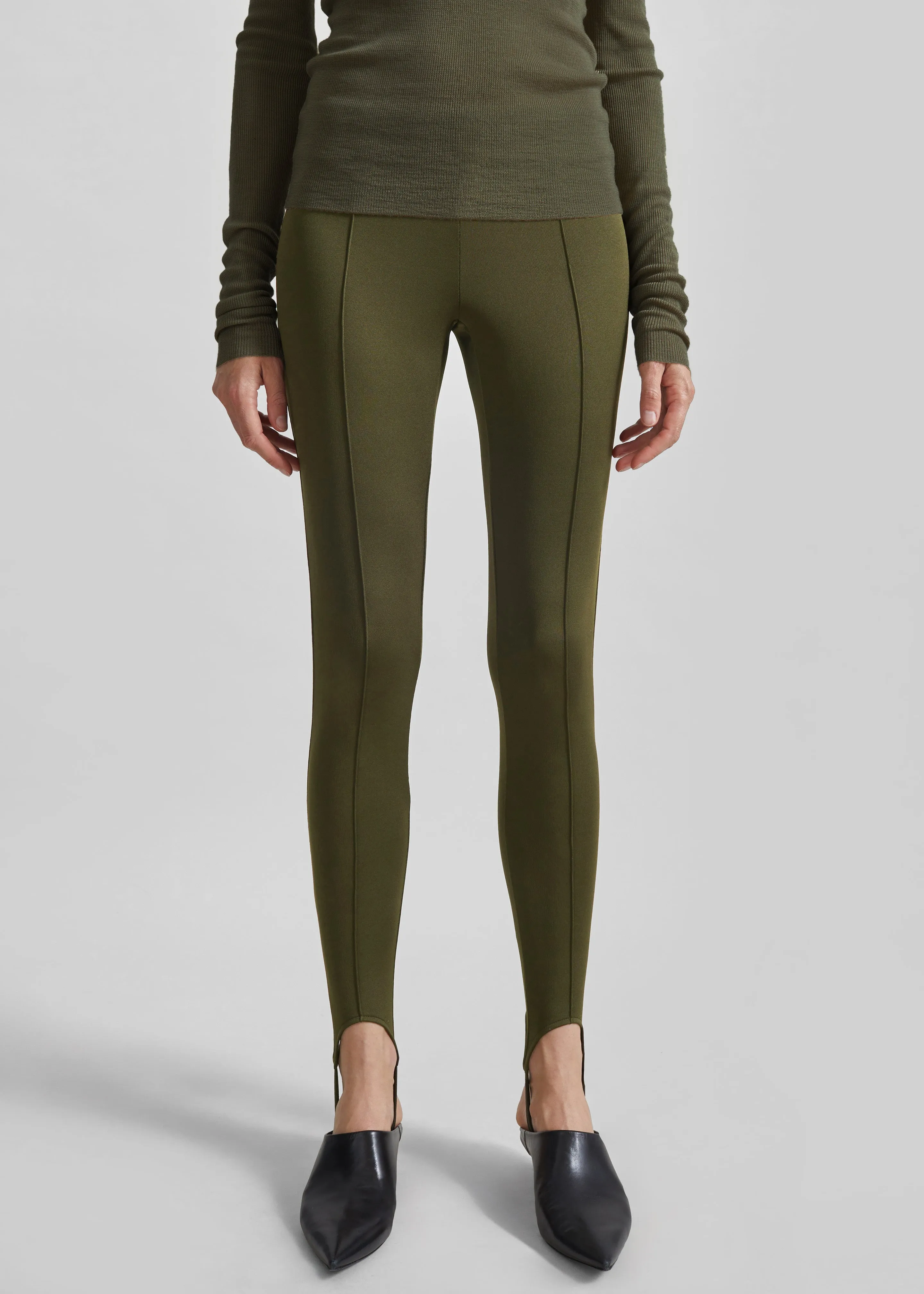 Caserta Stirrup Leggings - Olive sold by Frankie Shop product image thumbnail 5