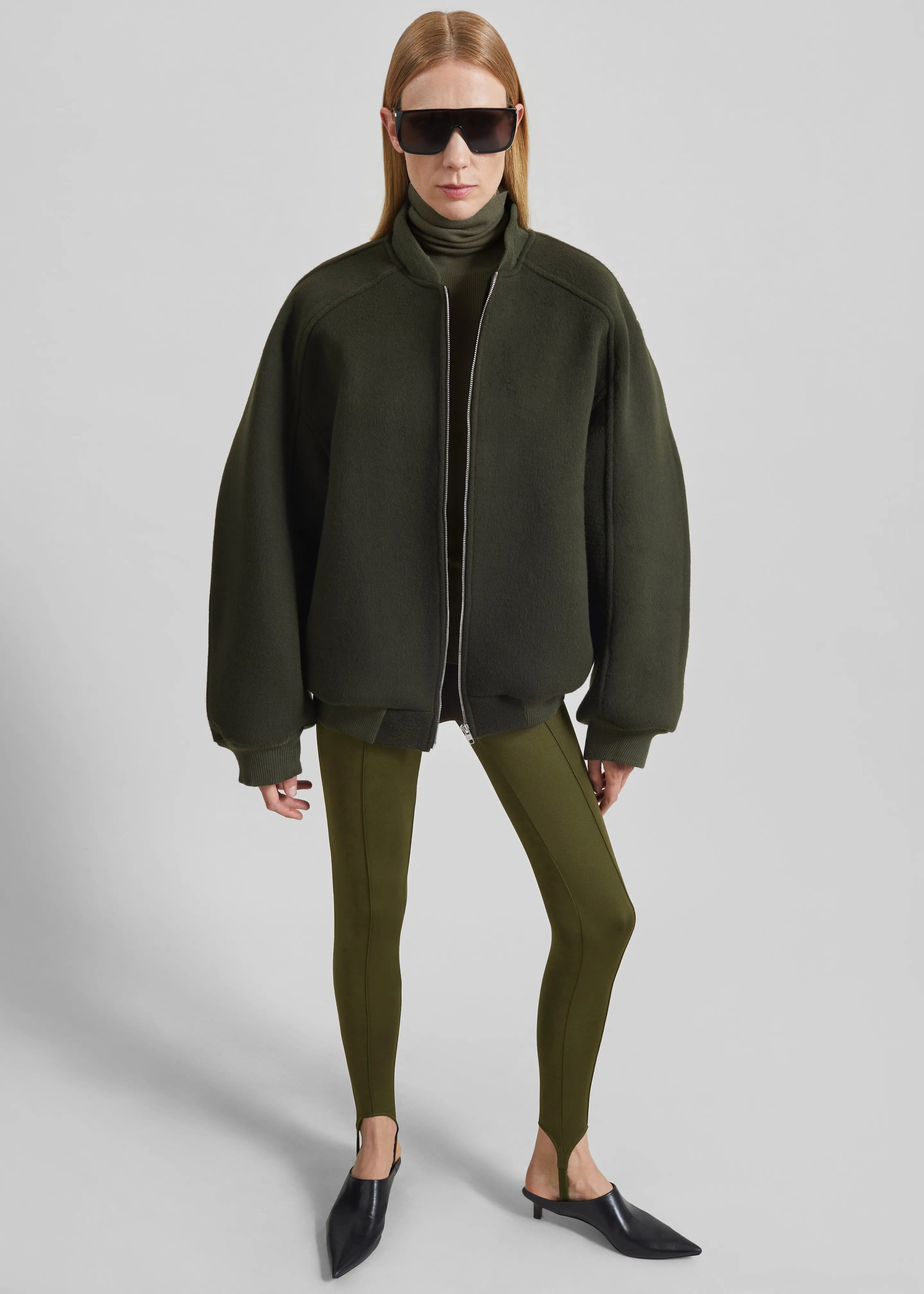 Caserta Stirrup Leggings - Olive sold by Frankie Shop product image thumbnail 4