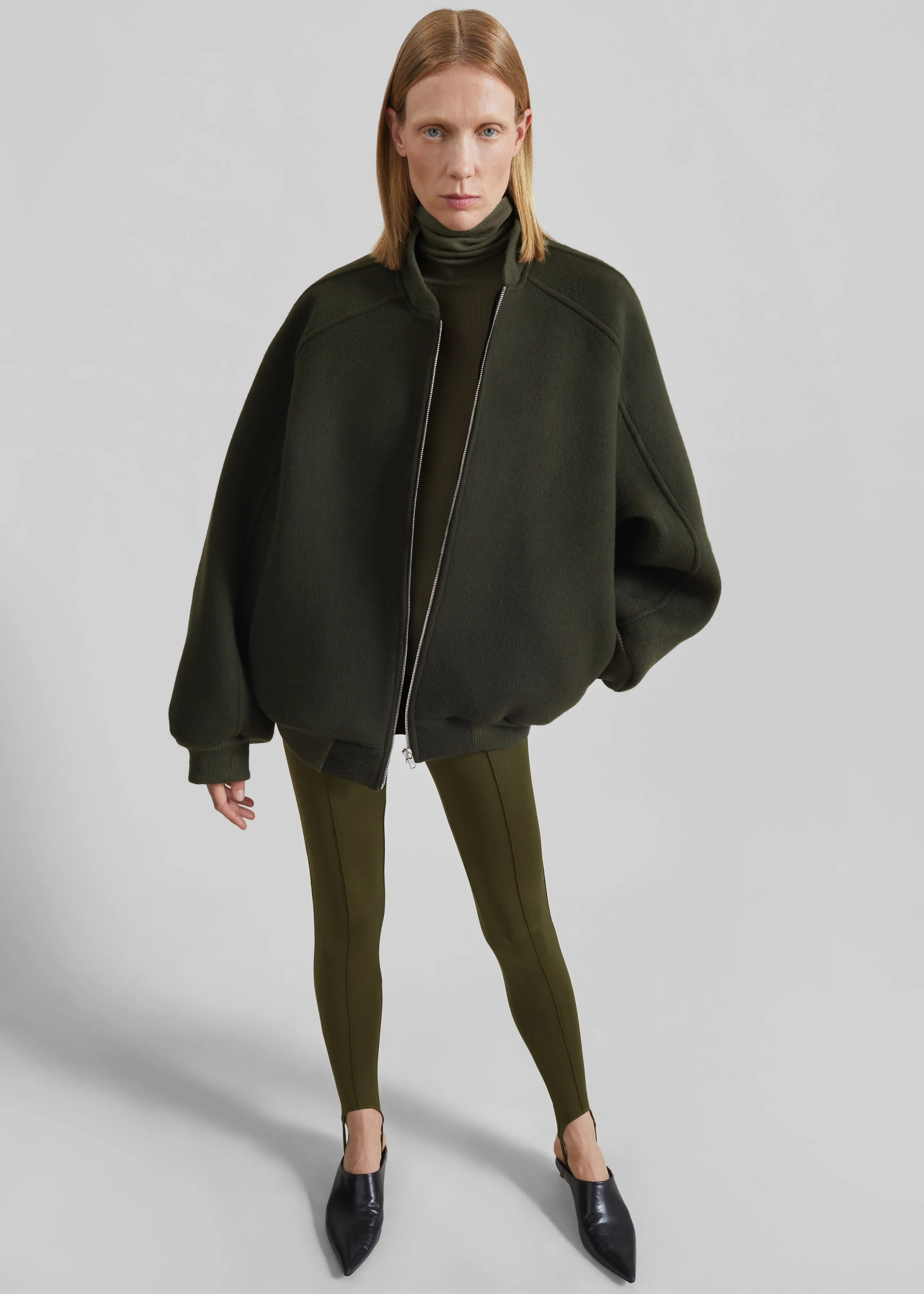 Caserta Stirrup Leggings - Olive sold by Frankie Shop