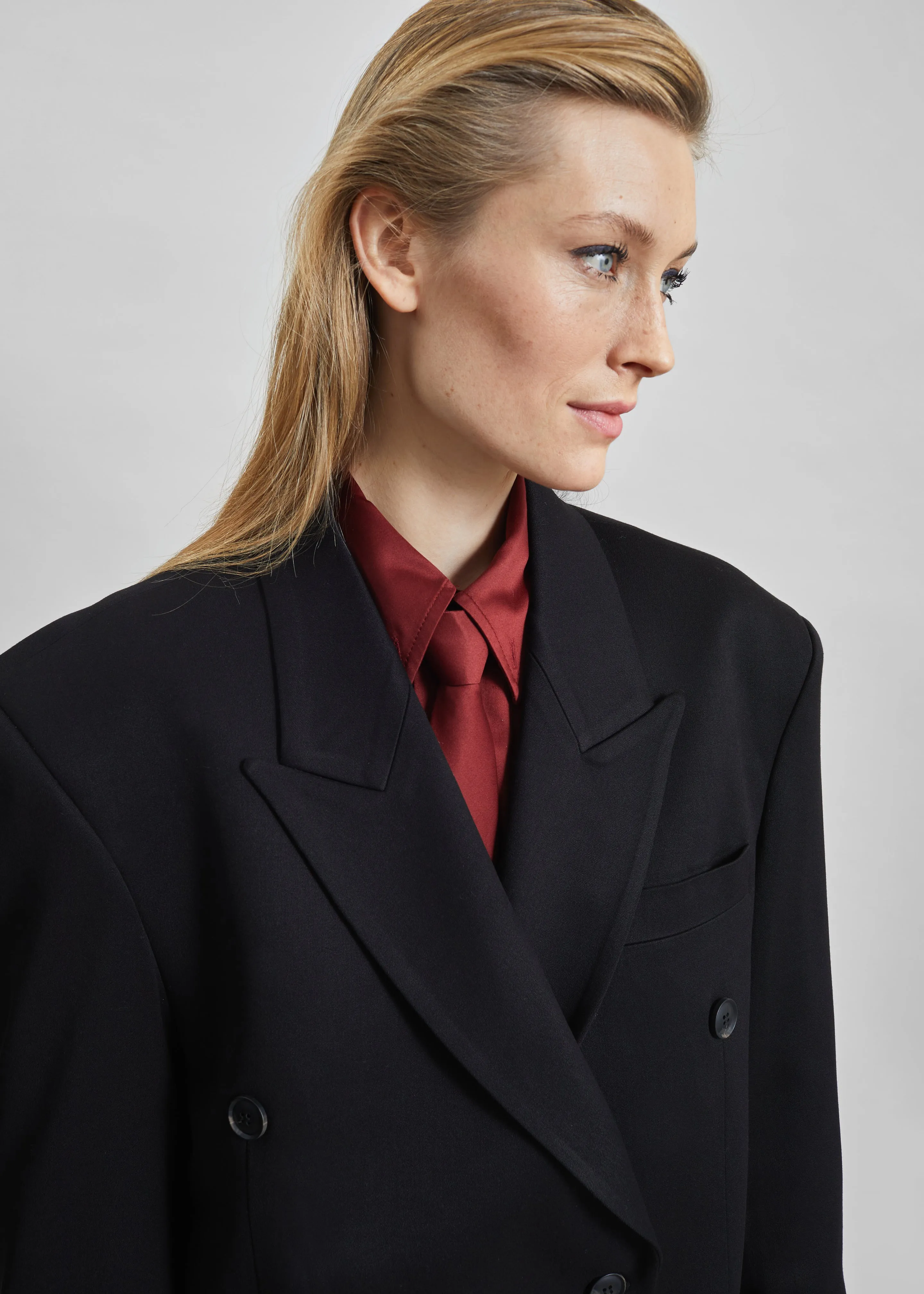 Vester Double-Breasted Blazer - Black sold by Frankie Shop product image thumbnail 5