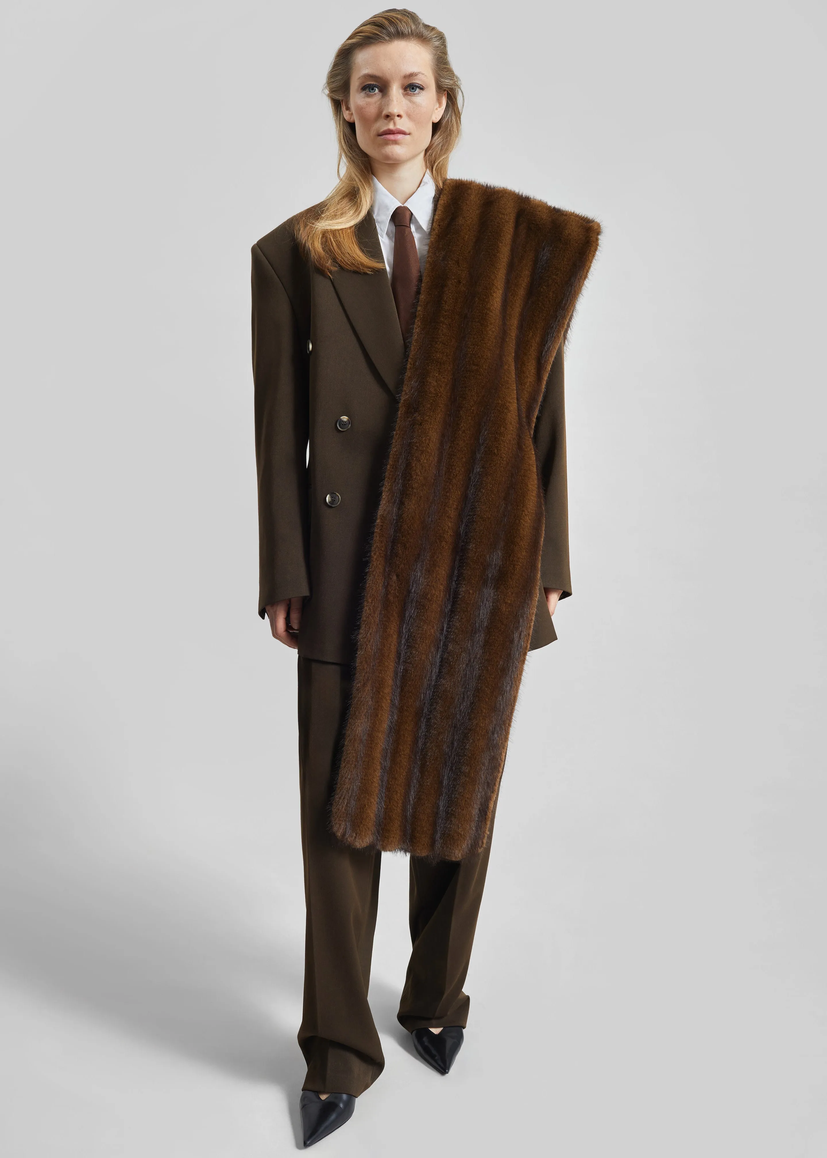 Vester Double-Breasted Blazer - Brown sold by Frankie Shop product image thumbnail 2