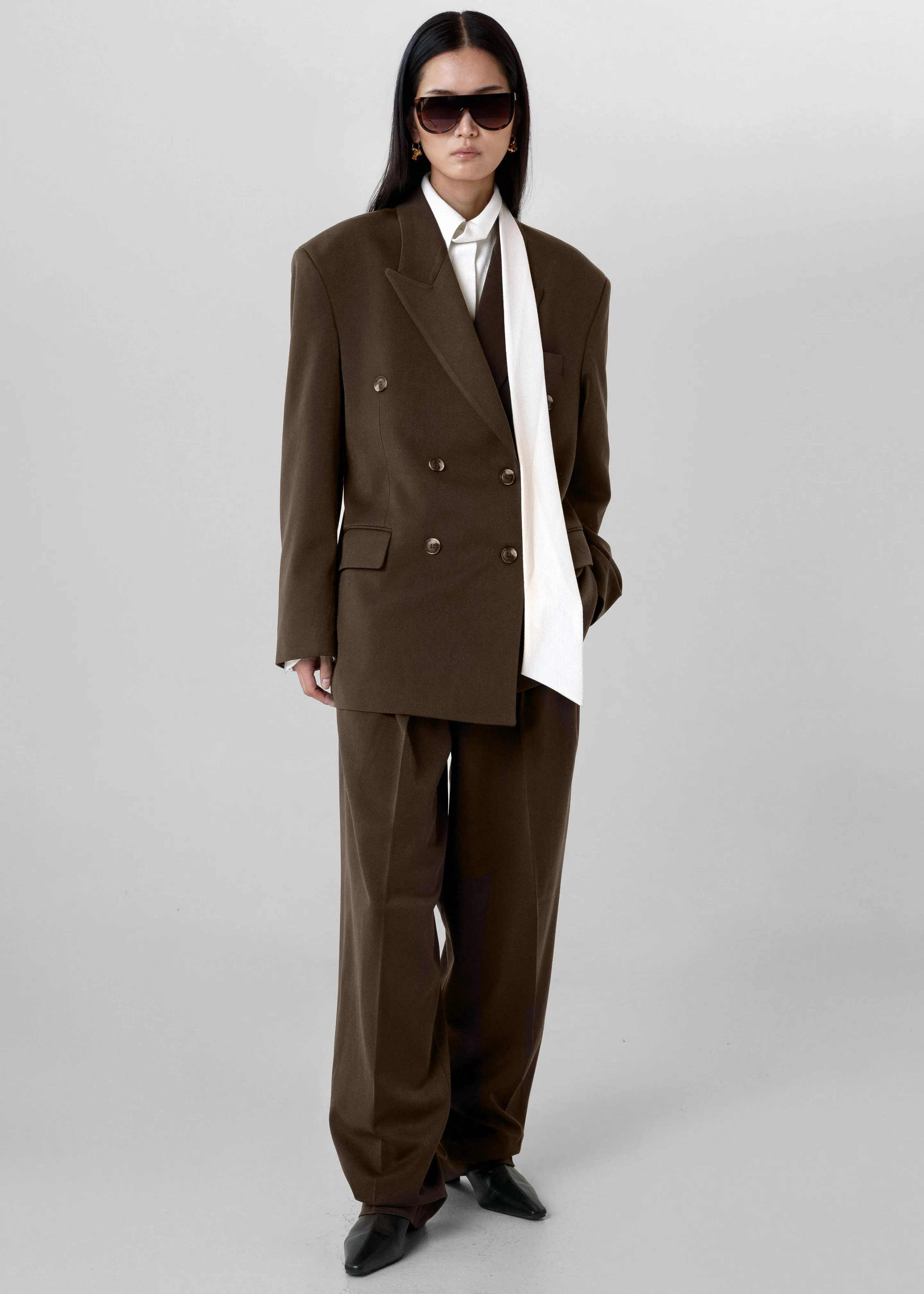 Vester Double-Breasted Blazer - Brown sold by Frankie Shop product image thumbnail 5