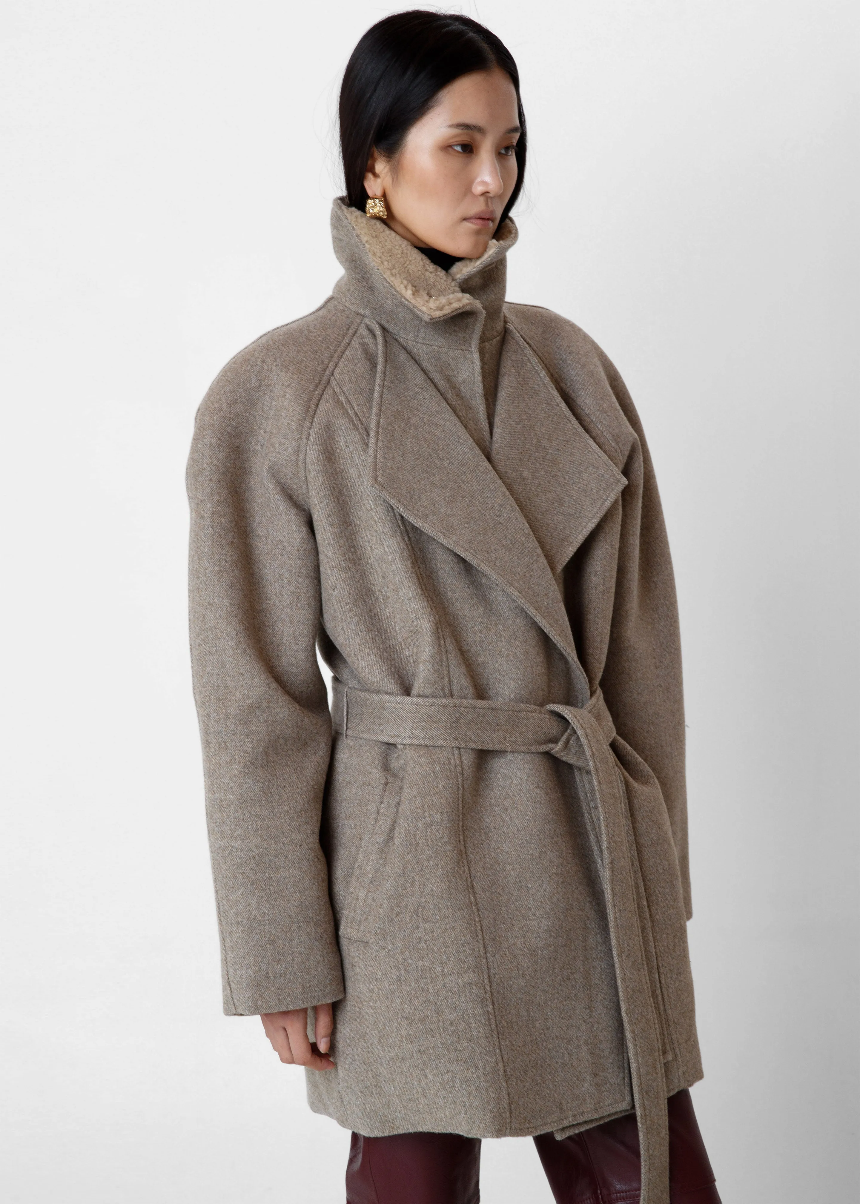Skive Padded Short Coat - Beige Melange sold by Frankie Shop product image thumbnail 5