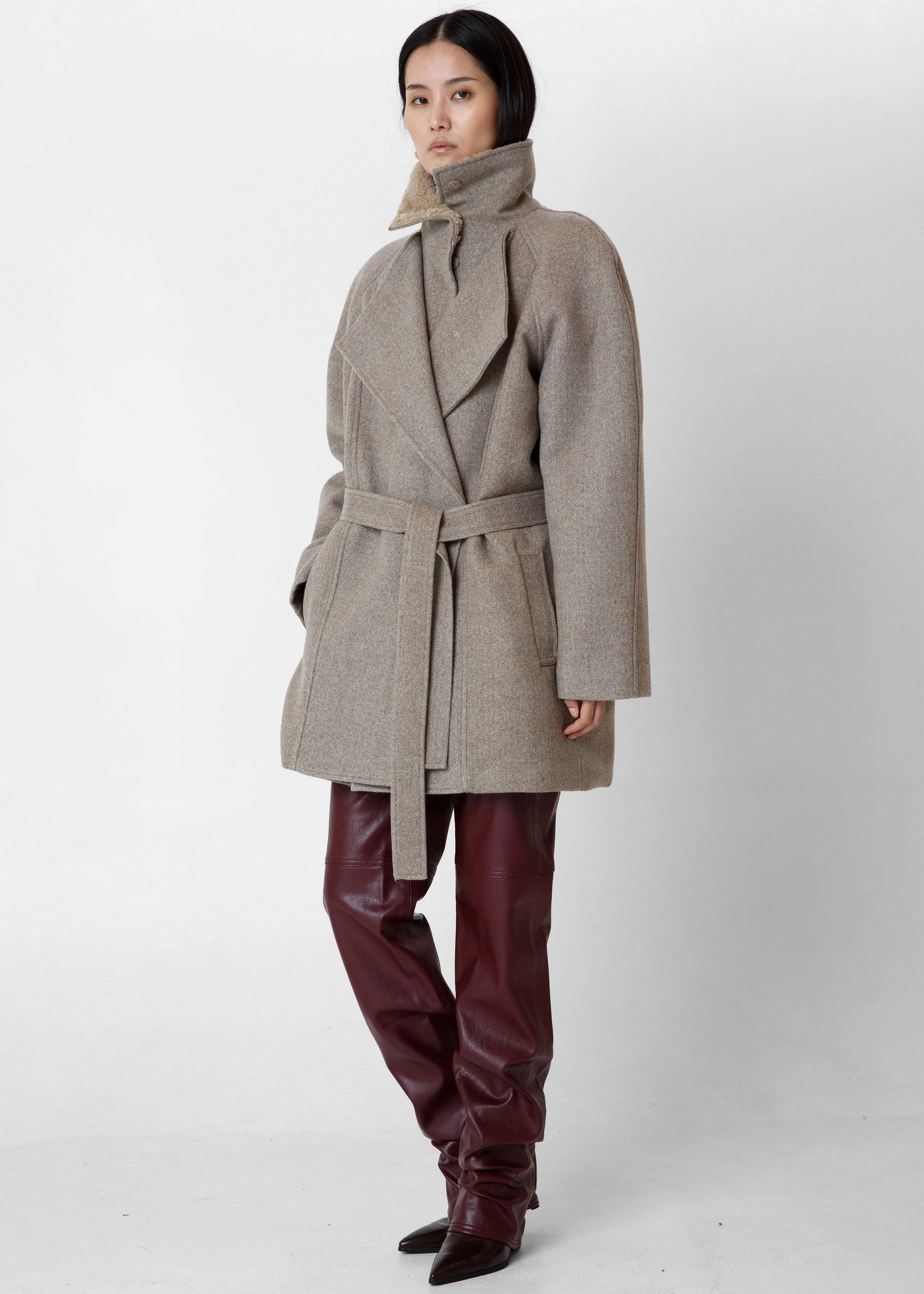 Skive Padded Short Coat - Beige Melange sold by Frankie Shop product image thumbnail 4