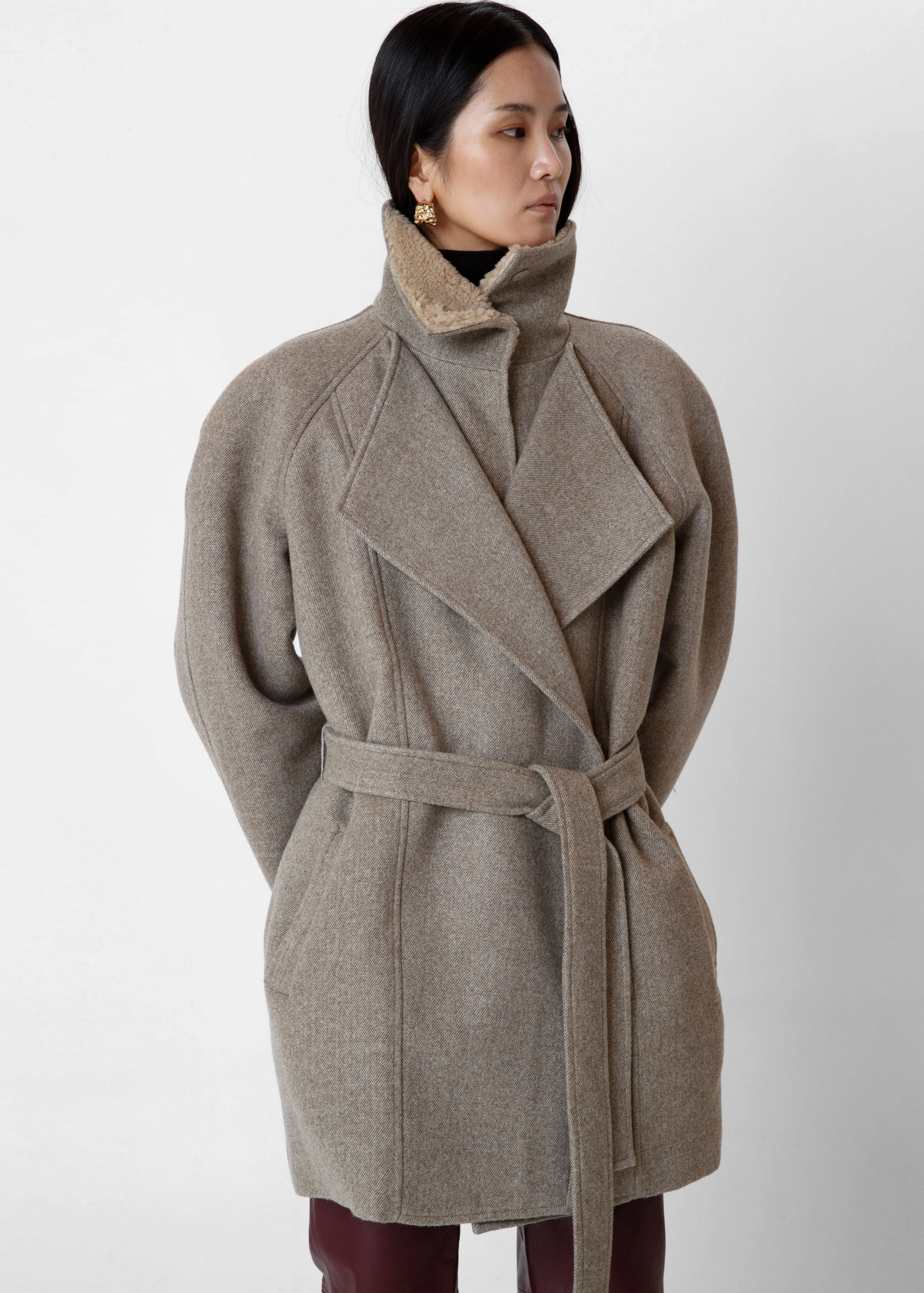 Skive Padded Short Coat - Beige Melange sold by Frankie Shop product image thumbnail 2