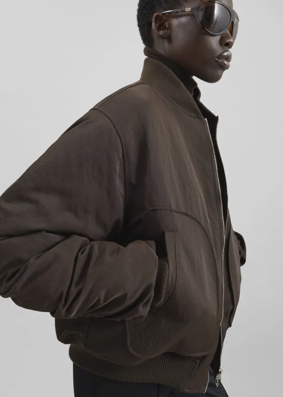Valdres Padded Bomber Jacket - Brown sold by Frankie Shop