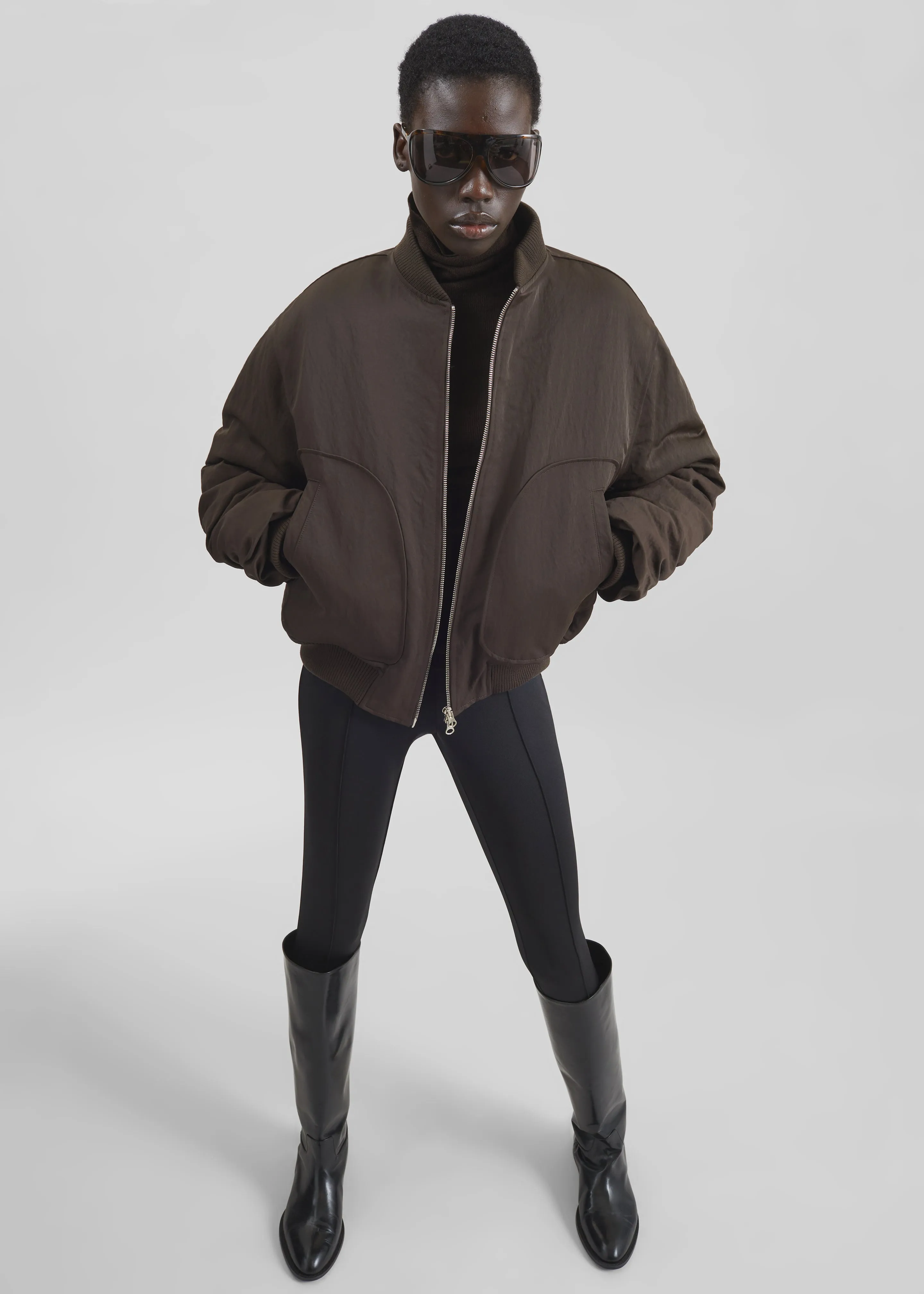 Valdres Padded Bomber Jacket - Brown sold by Frankie Shop product image thumbnail 2