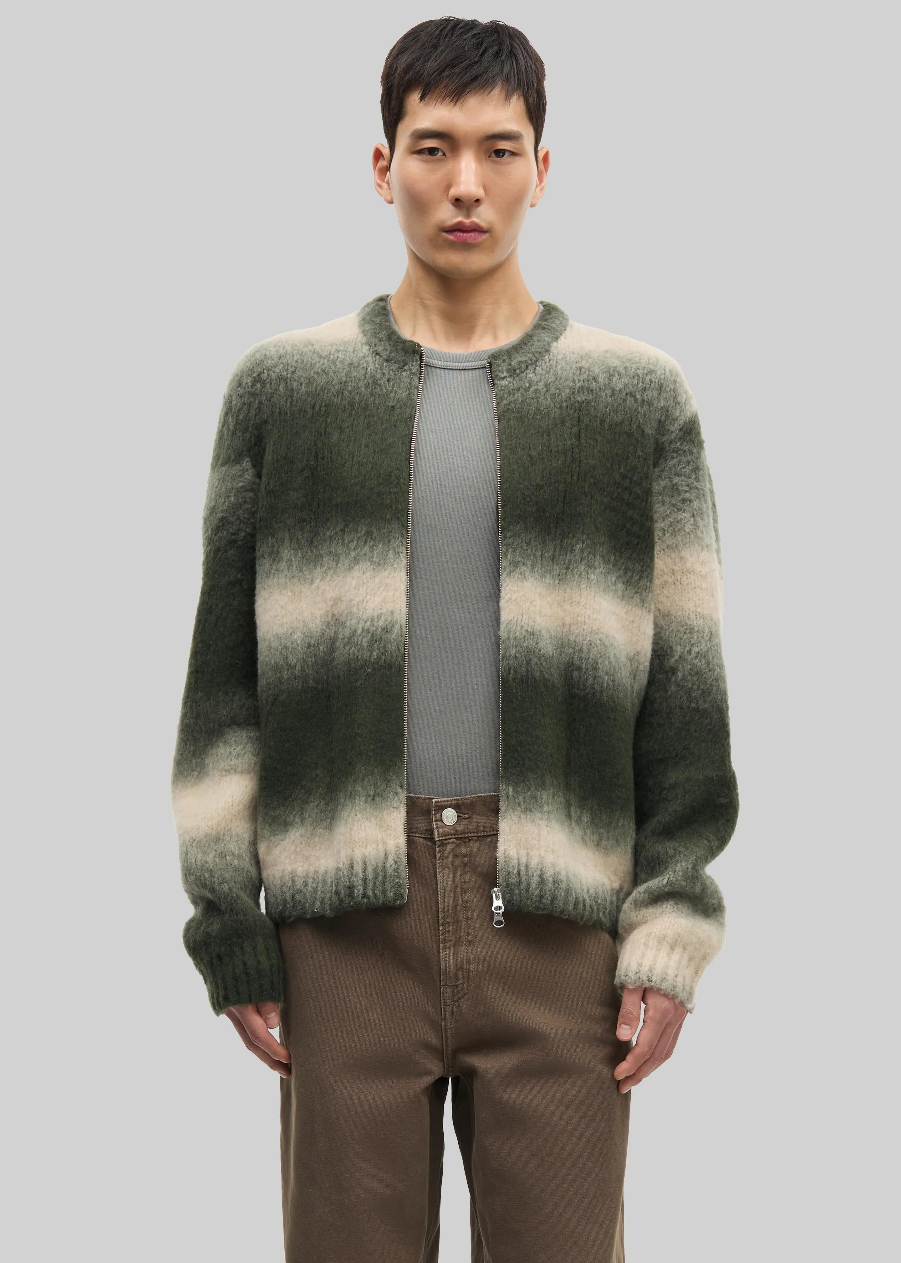 Samsøe Samsøe Safabio Cardigan - Ombre Gray Stripes sold by Frankie Shop