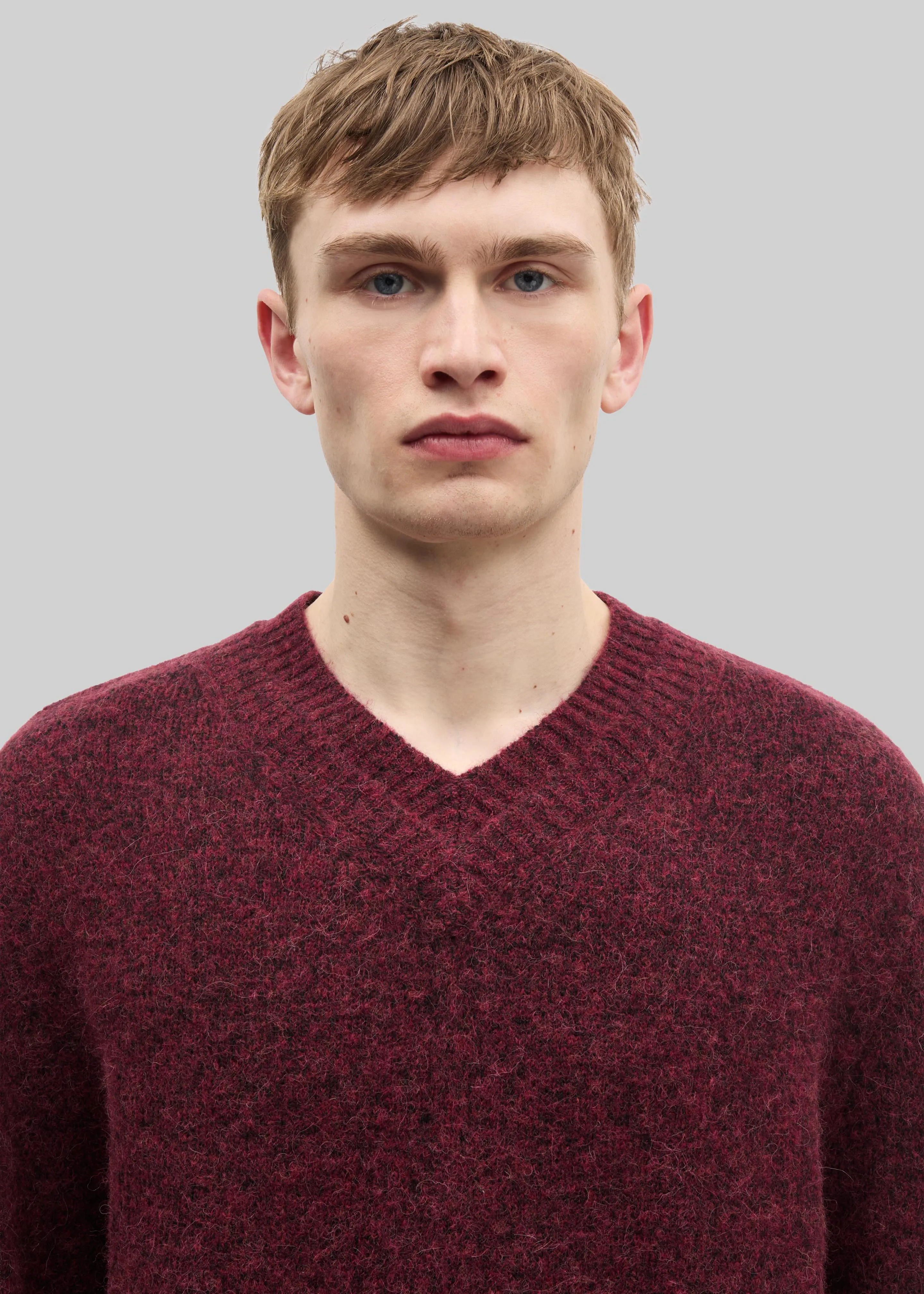 Samsøe Samsøe Safloyd V-Neck Sweater - Rum Raisin Melange sold by Frankie Shop product image thumbnail 2