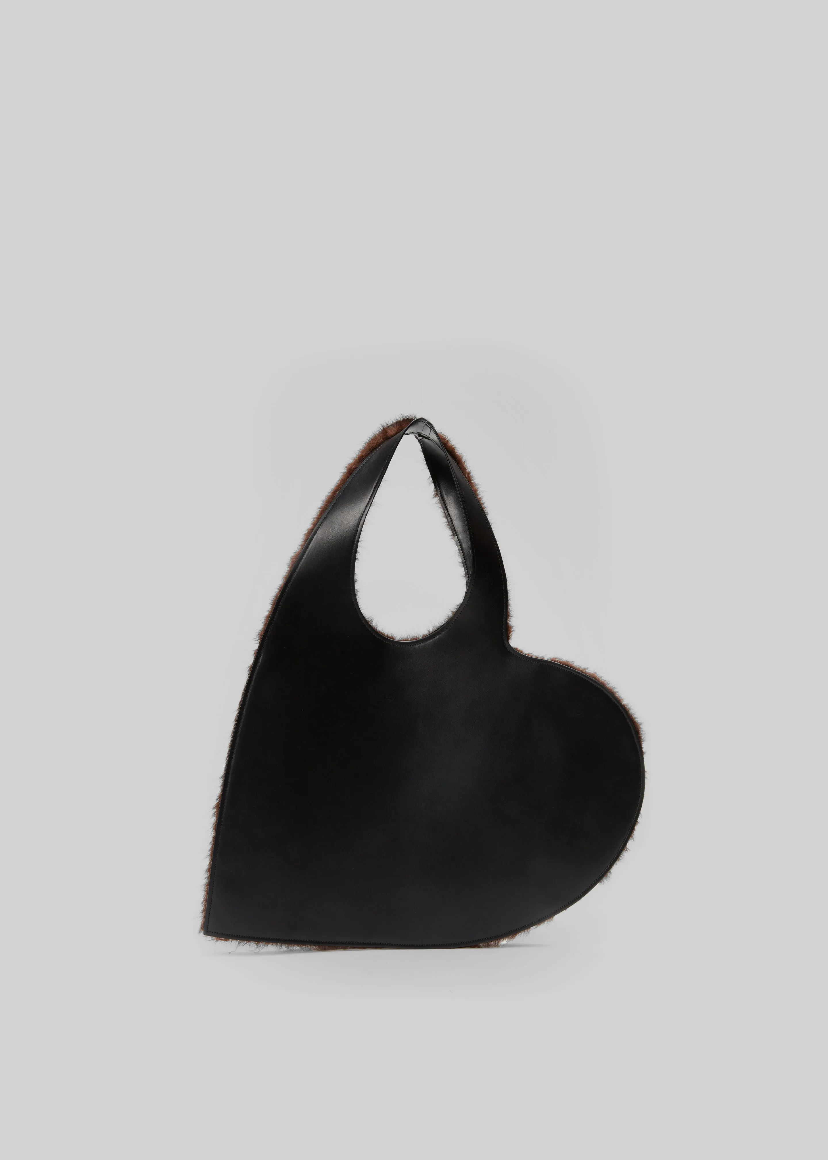 Coperni Faux Fur Heart Tote Bag - Brown sold by Frankie Shop product image thumbnail 2