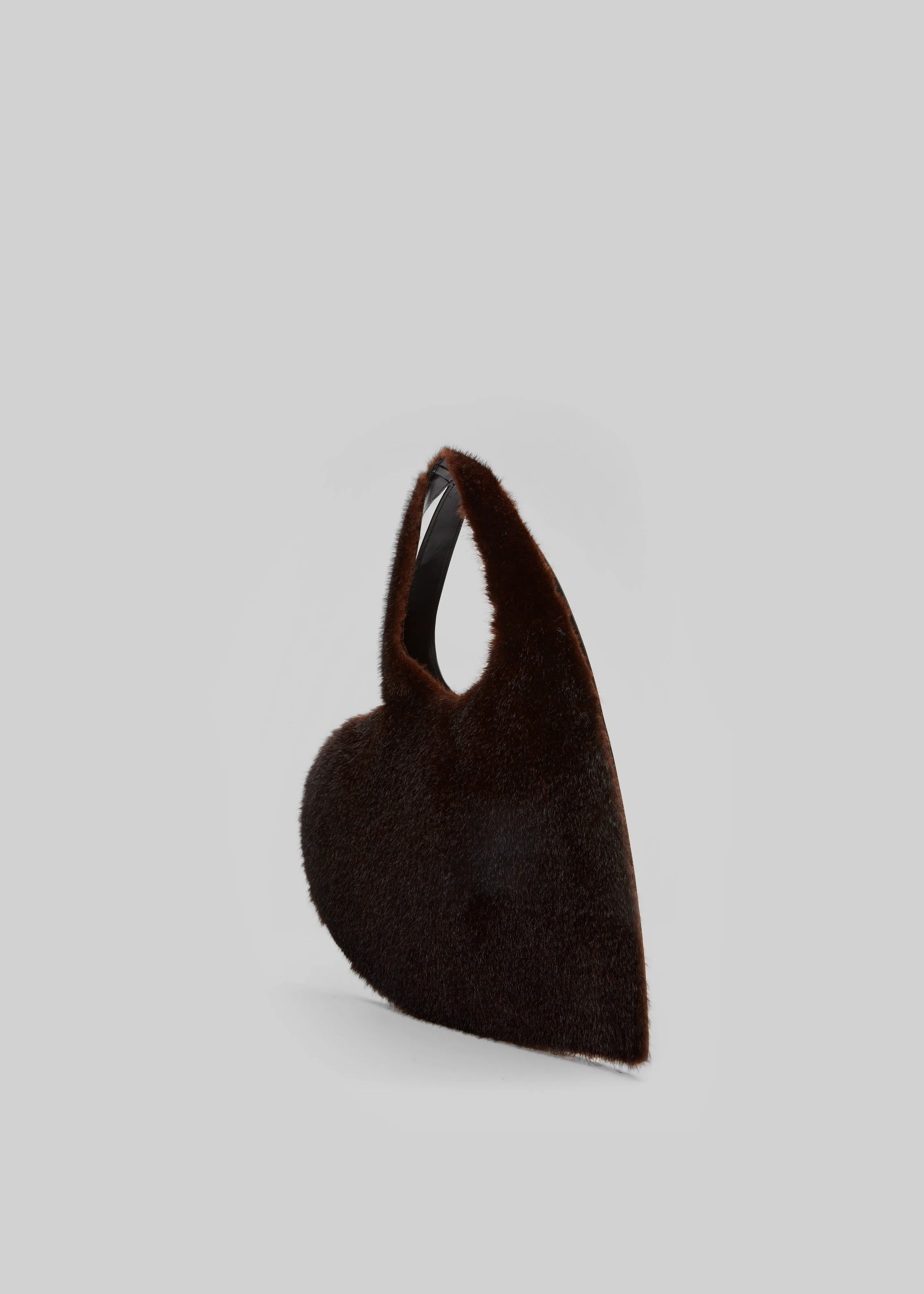 Coperni Faux Fur Heart Tote Bag - Brown sold by Frankie Shop product image thumbnail 3