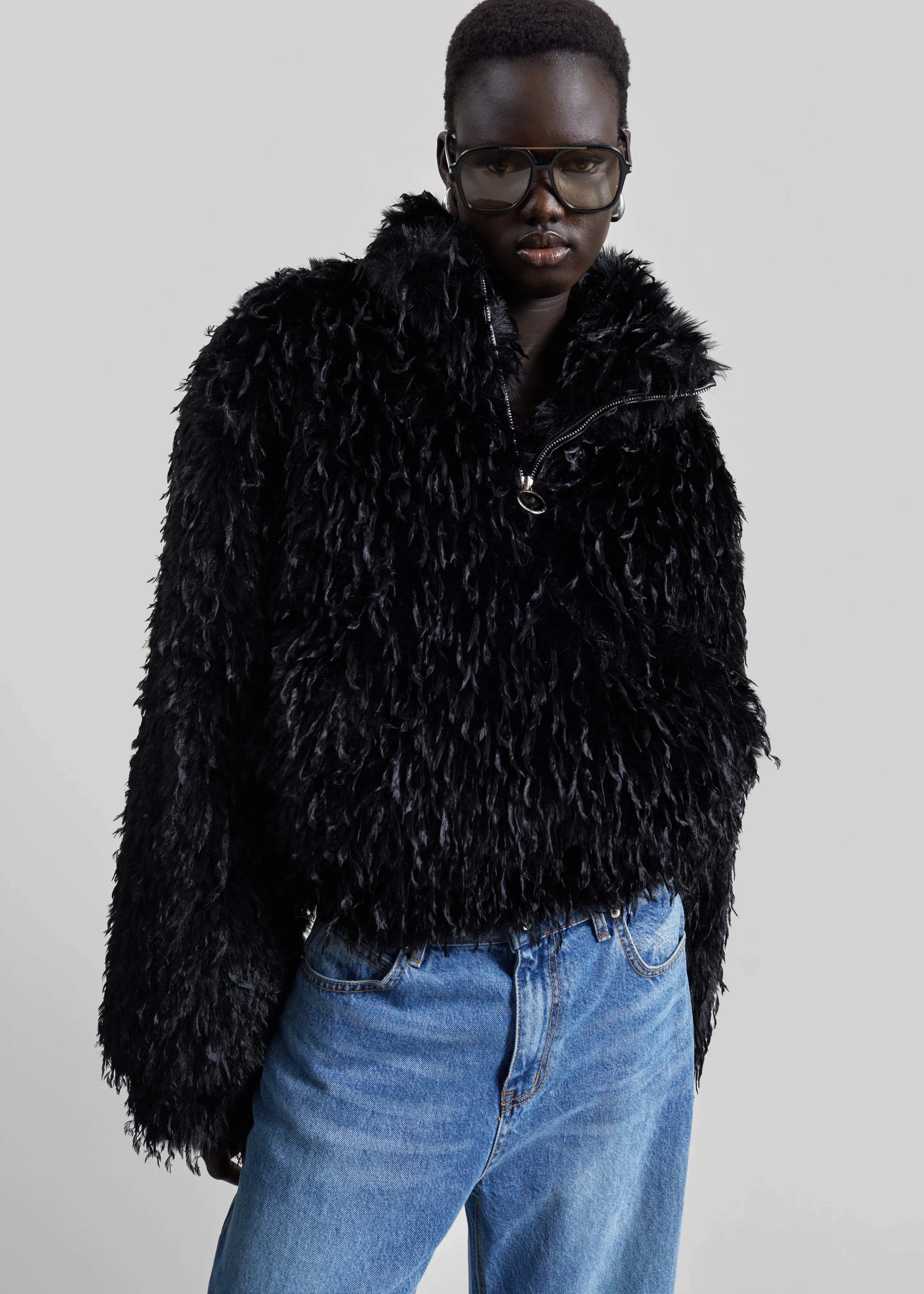 Rivee Faux Fur Pullover - Black sold by Frankie Shop product image thumbnail 4