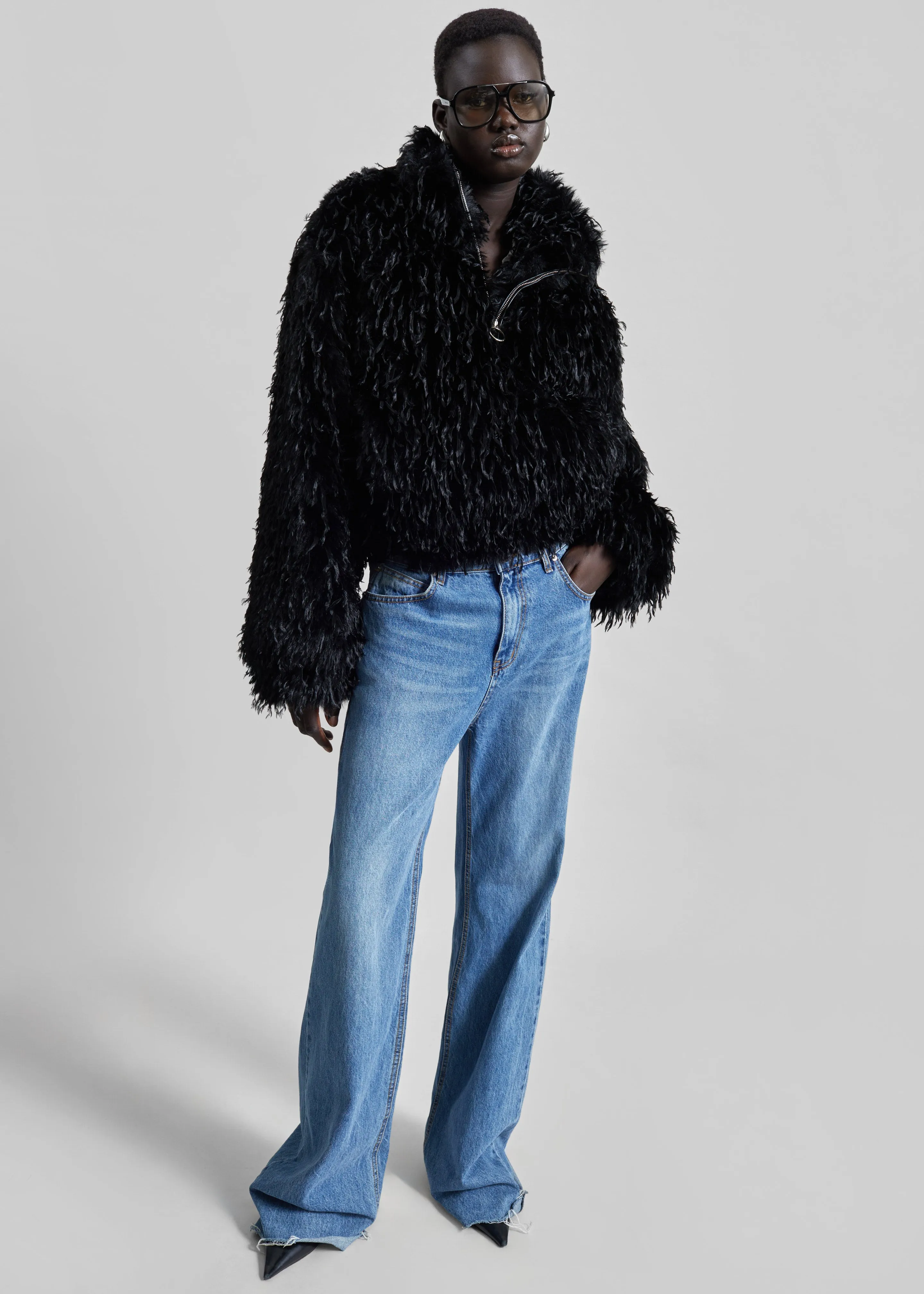 Rivee Faux Fur Pullover - Black sold by Frankie Shop product image thumbnail 2