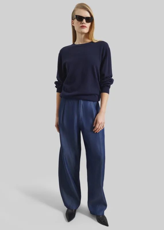 Darkpark Phebe Light Chambray Wide-Leg Pants - Blue Denim sold by Frankie Shop