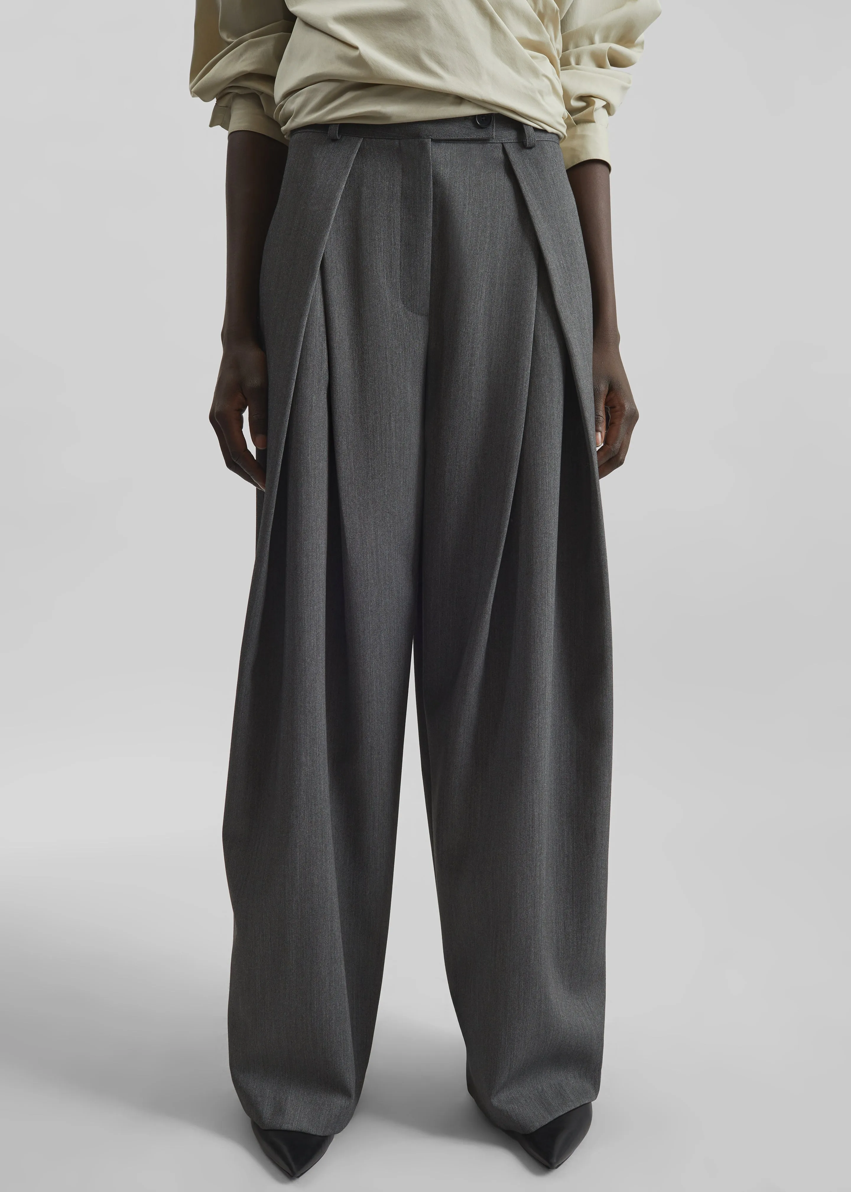 Avray Pleated Trousers - Grey sold by Frankie Shop product image thumbnail 2