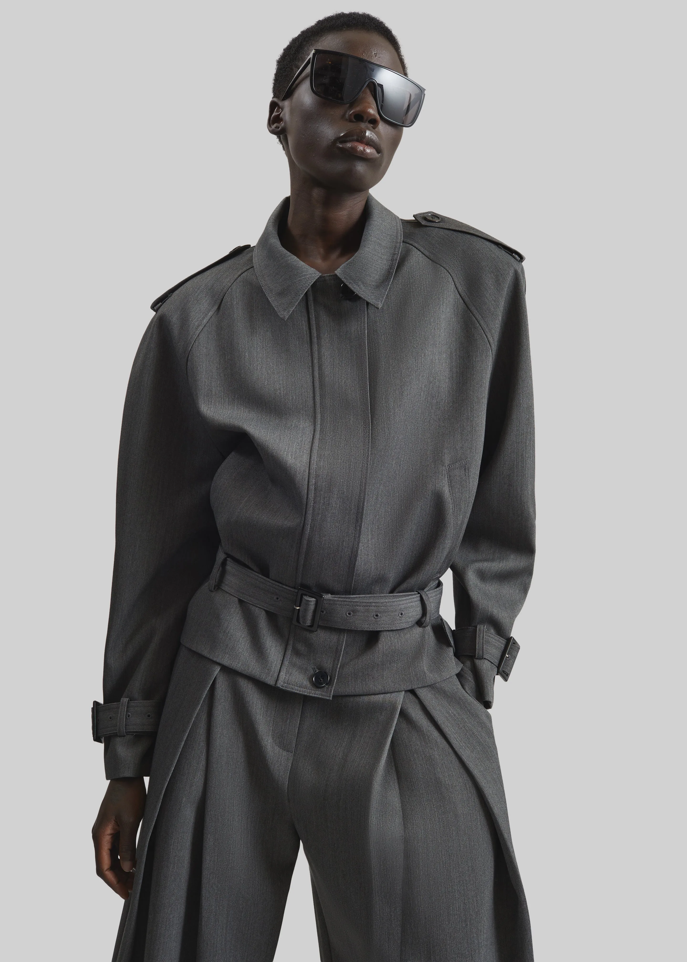 Avray Short Trench - Grey sold by Frankie Shop product image thumbnail 4