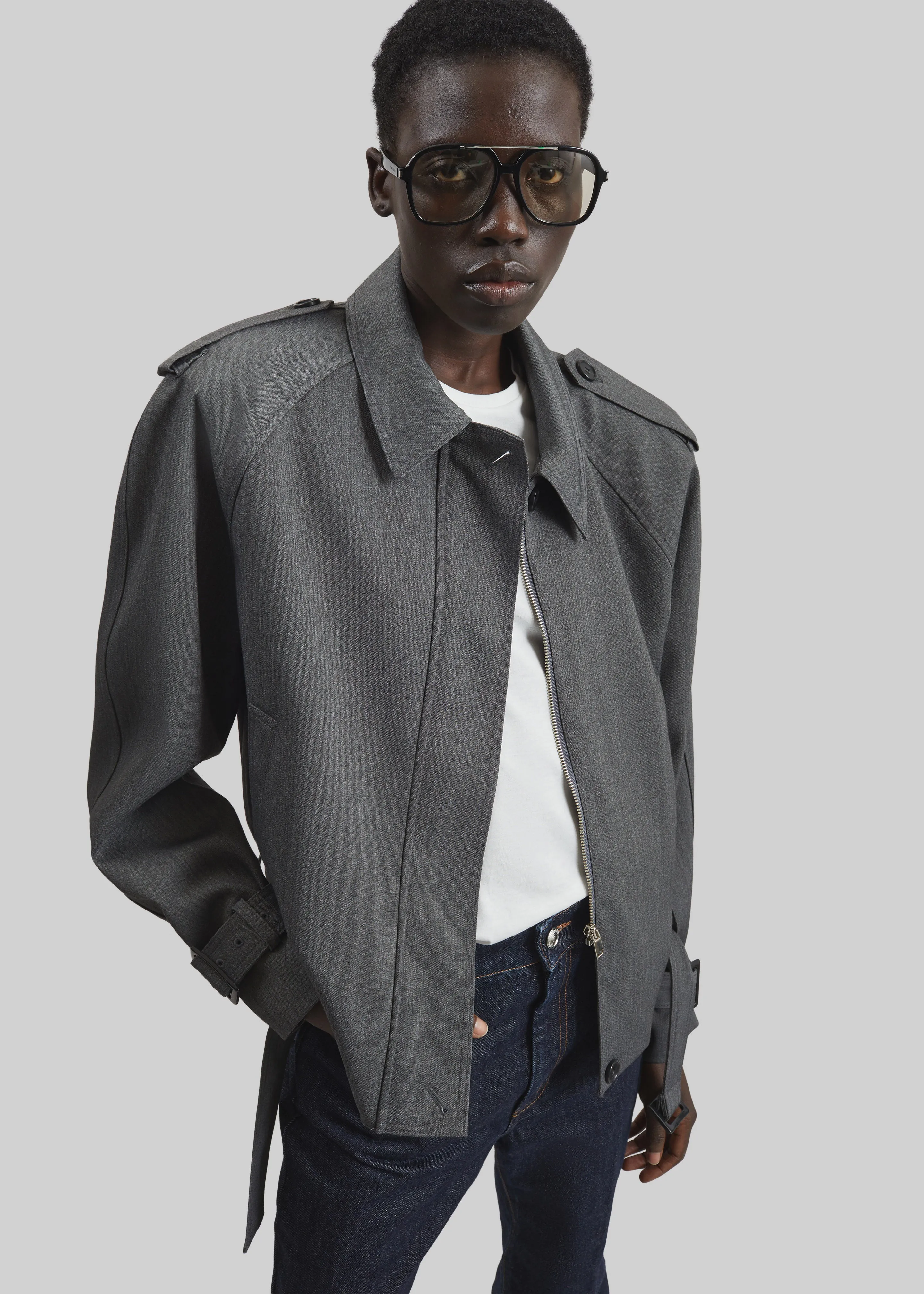 Avray Short Trench - Grey sold by Frankie Shop product image thumbnail 5