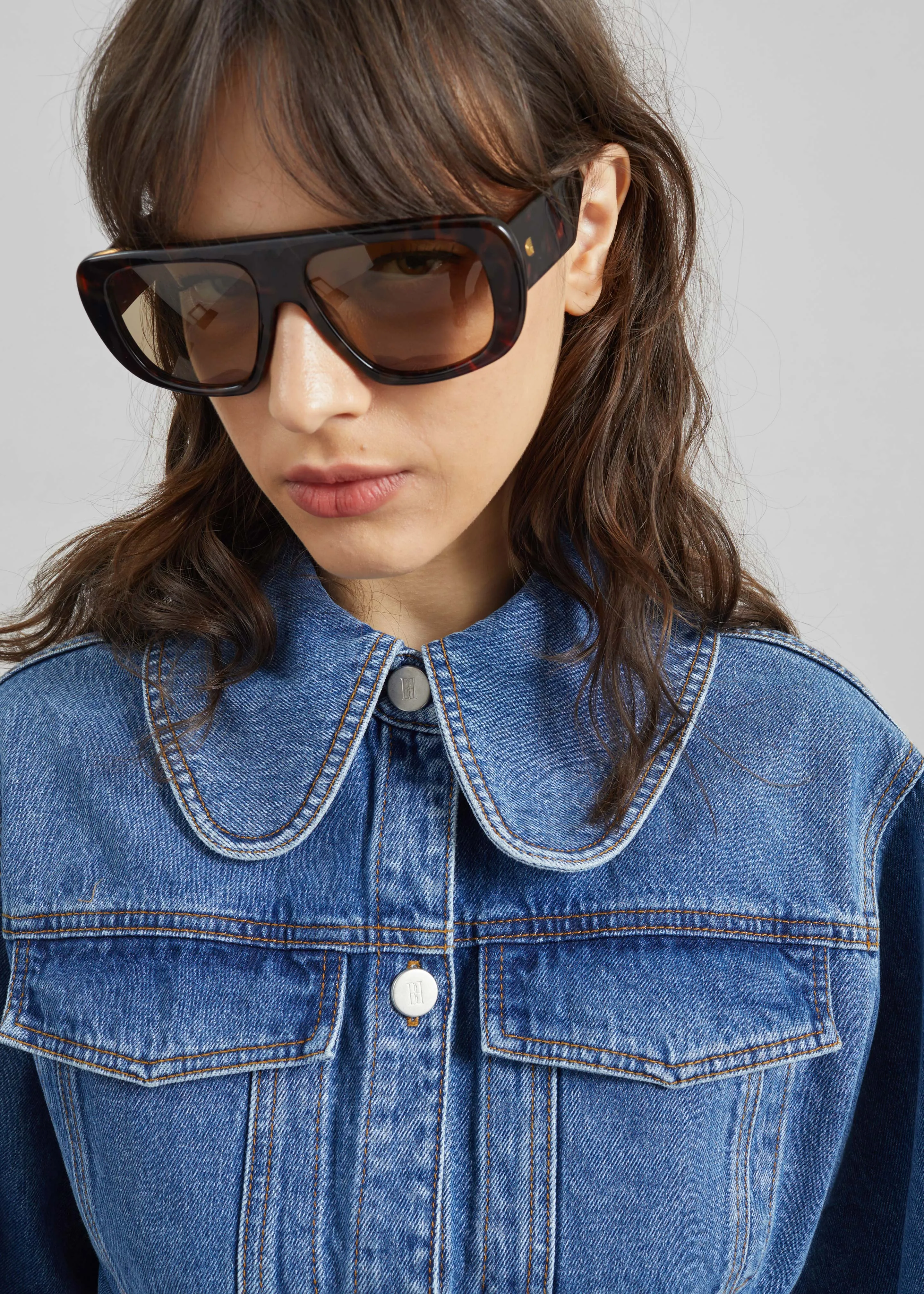 By Malene Birger Villies Jacket - Mid Denim Blue sold by Frankie Shop product image thumbnail 2