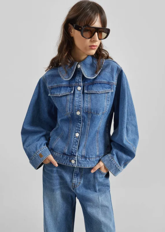 By Malene Birger Villies Jacket - Mid Denim Blue made by By Malene Birger