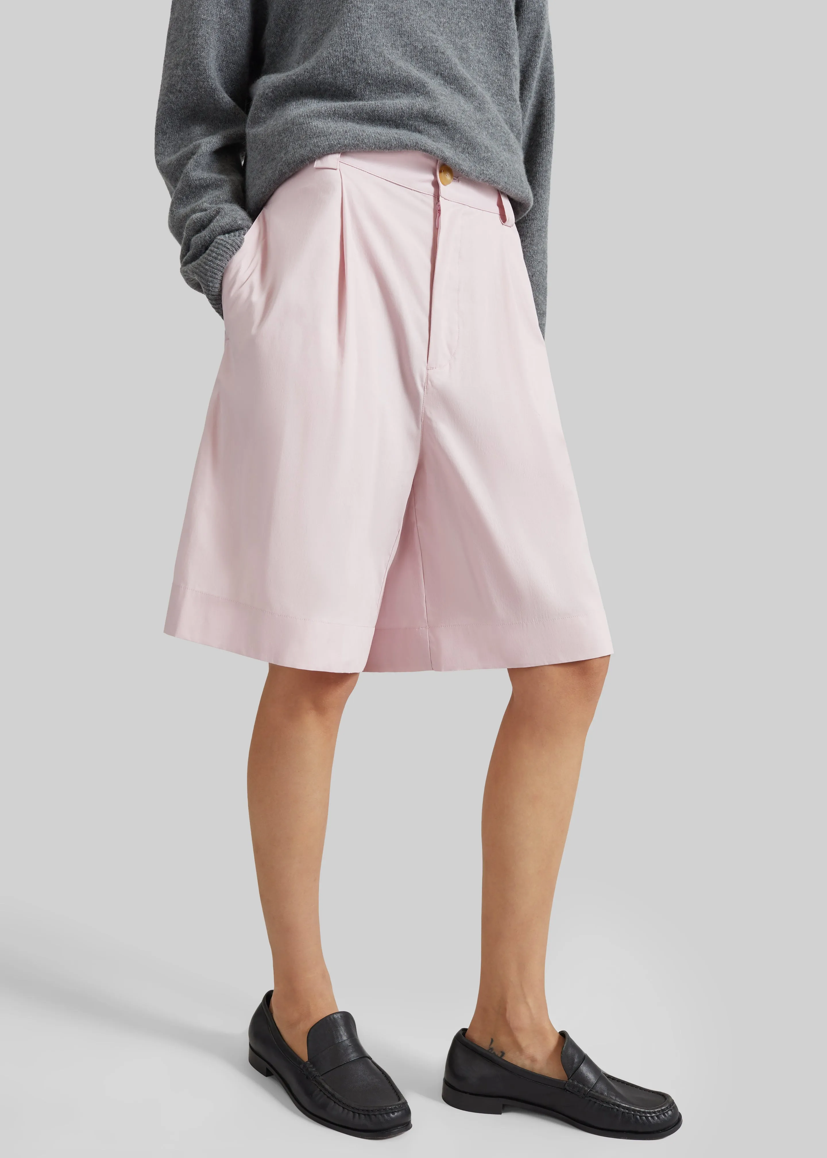 Darkpark Danielle Light Popeline Wide-Leg Shorts - Pink sold by Frankie Shop product image thumbnail 2