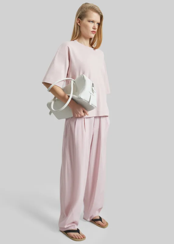 Darkpark Phebe Light Cotton Popeline Wide-Leg Pants - Pink made by DARKPARK