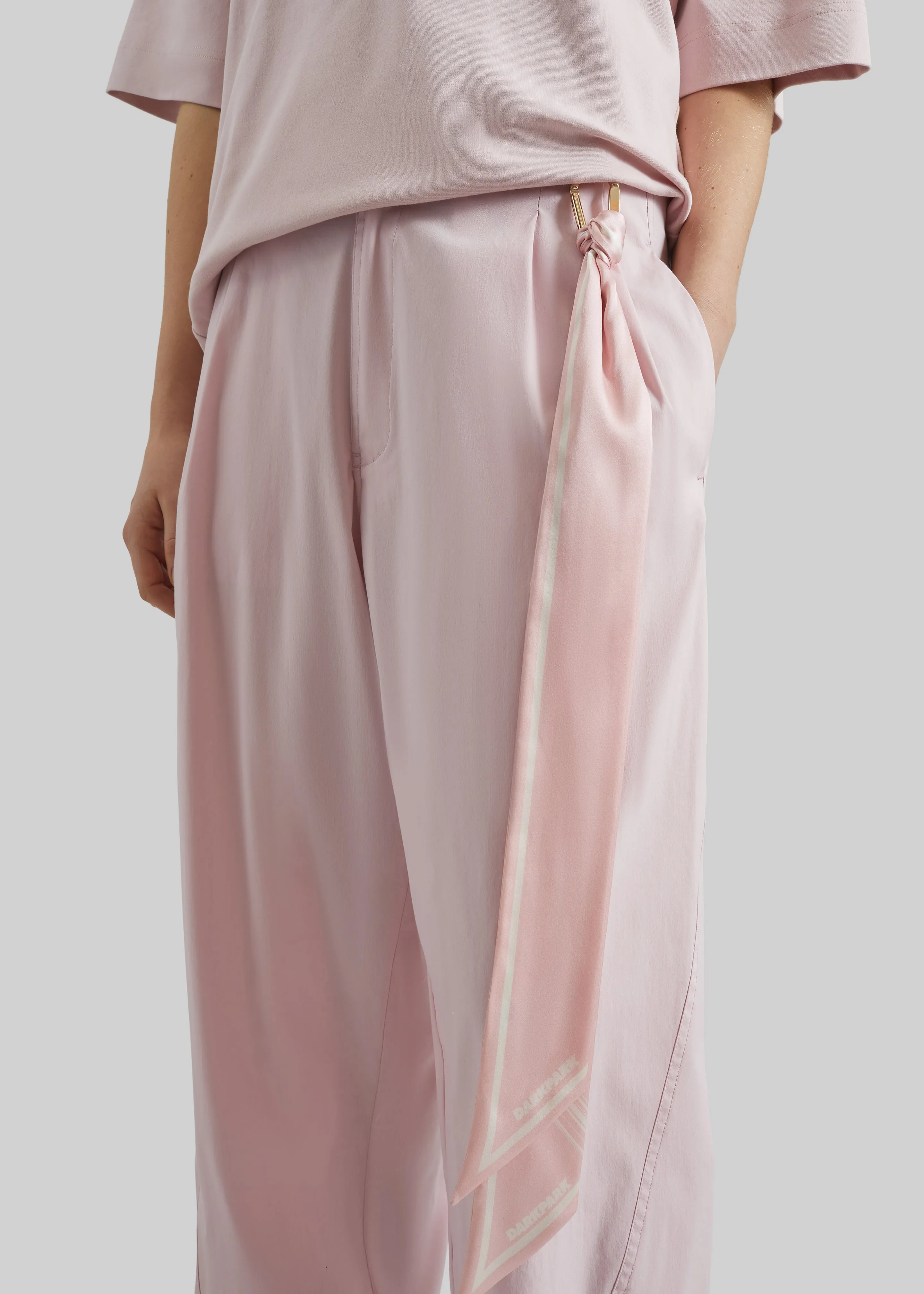 Darkpark Phebe Light Cotton Popeline Wide-Leg Pants - Pink sold by Frankie Shop product image thumbnail 4