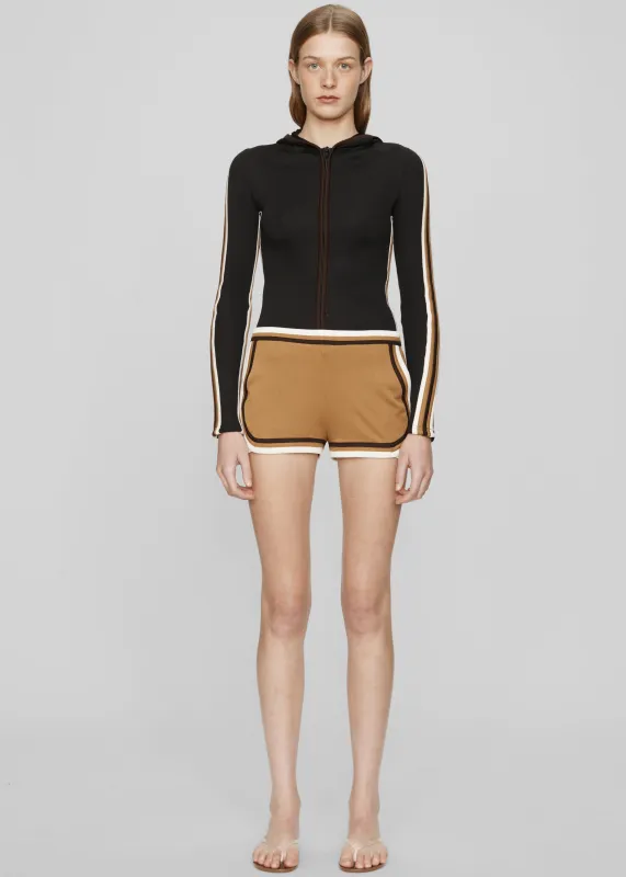 Christopher Esber Verner Multi Bind Rib Track Shorts - Deep Sand/Multi made by Christopher Esber