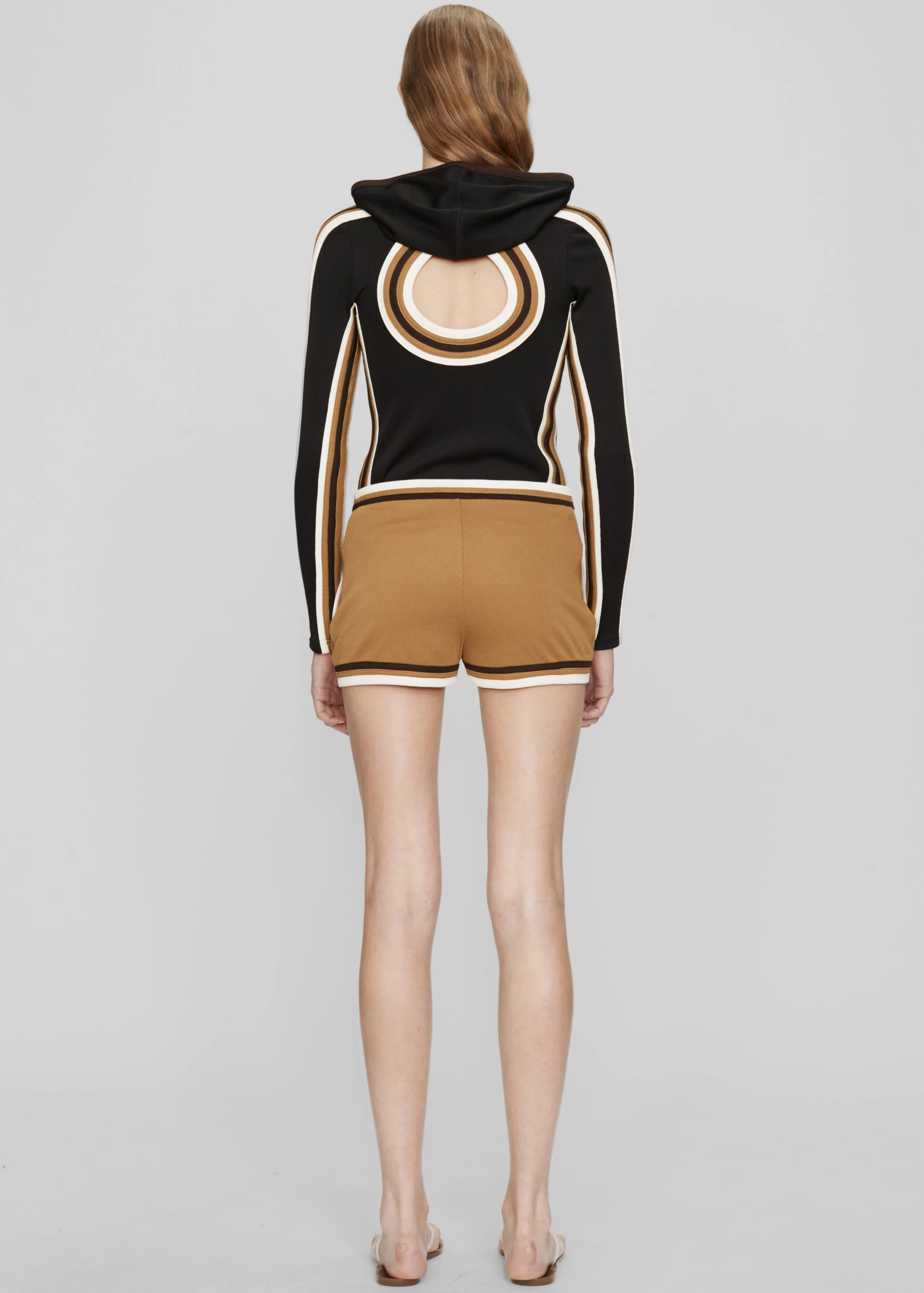 Christopher Esber Verner Multi Bind Rib Track Shorts - Deep Sand/Multi sold by Frankie Shop product image thumbnail 5