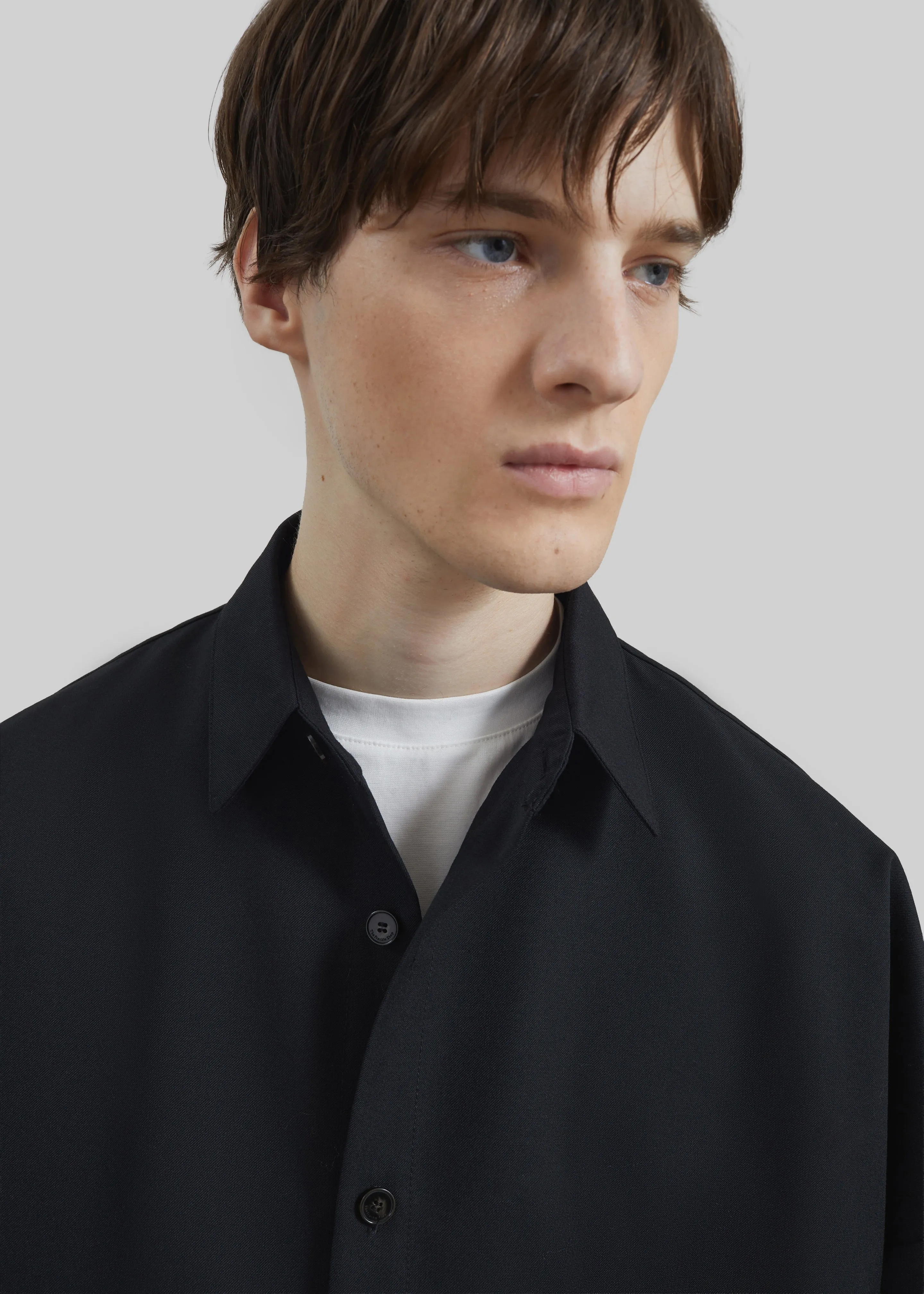 Milton Wool-Blend Shirt - Black sold by Frankie Shop product image thumbnail 4