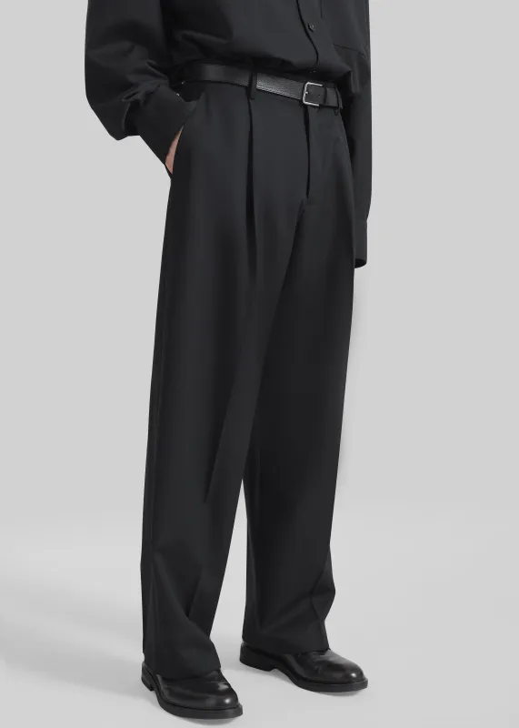 Milton Wool-Blend Trousers - Black made by Frankie Shop