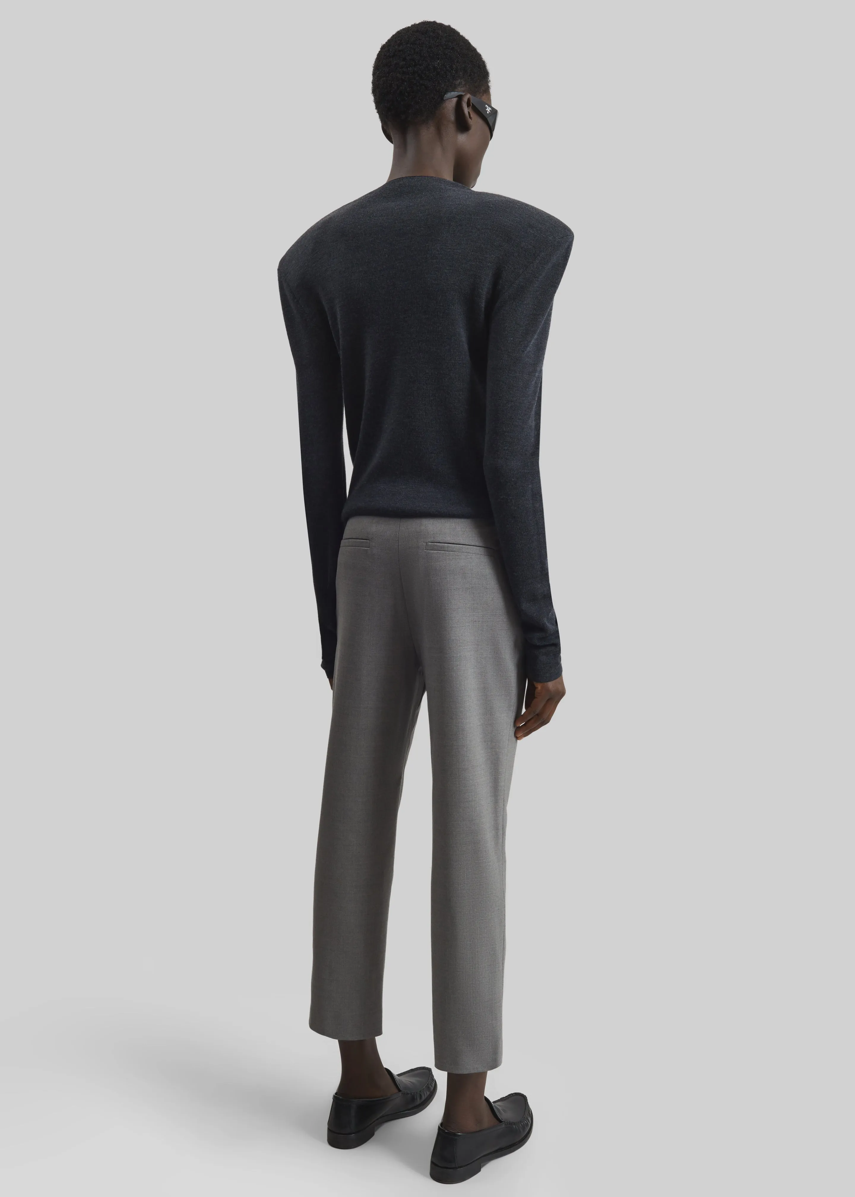 Loulou de Saison Carlo Straight Leg Pants - Grey sold by Frankie Shop product image thumbnail 5