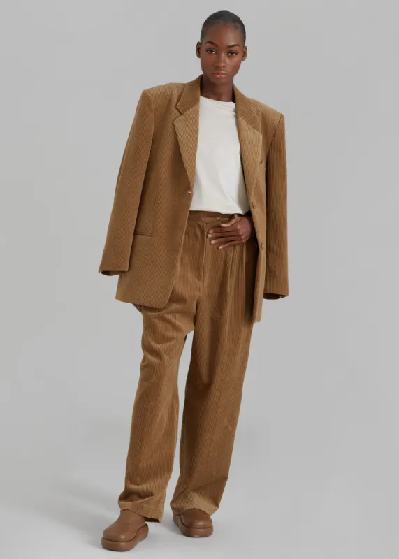 Siham Corduroy Pants - Camel made by Frankie Shop