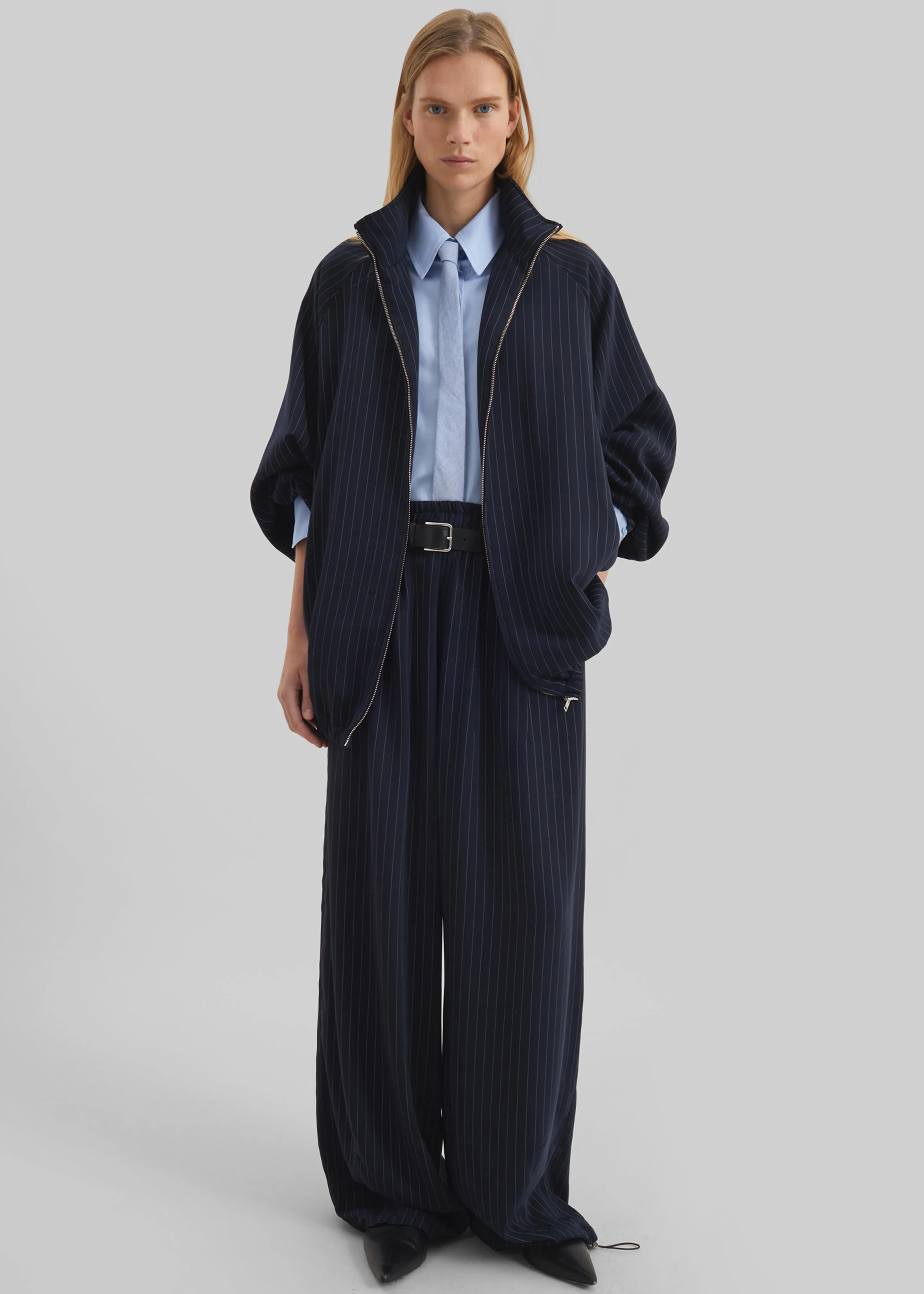 Oakdale Track Pants - Navy/White Pinstripe sold by Frankie Shop product image thumbnail 5