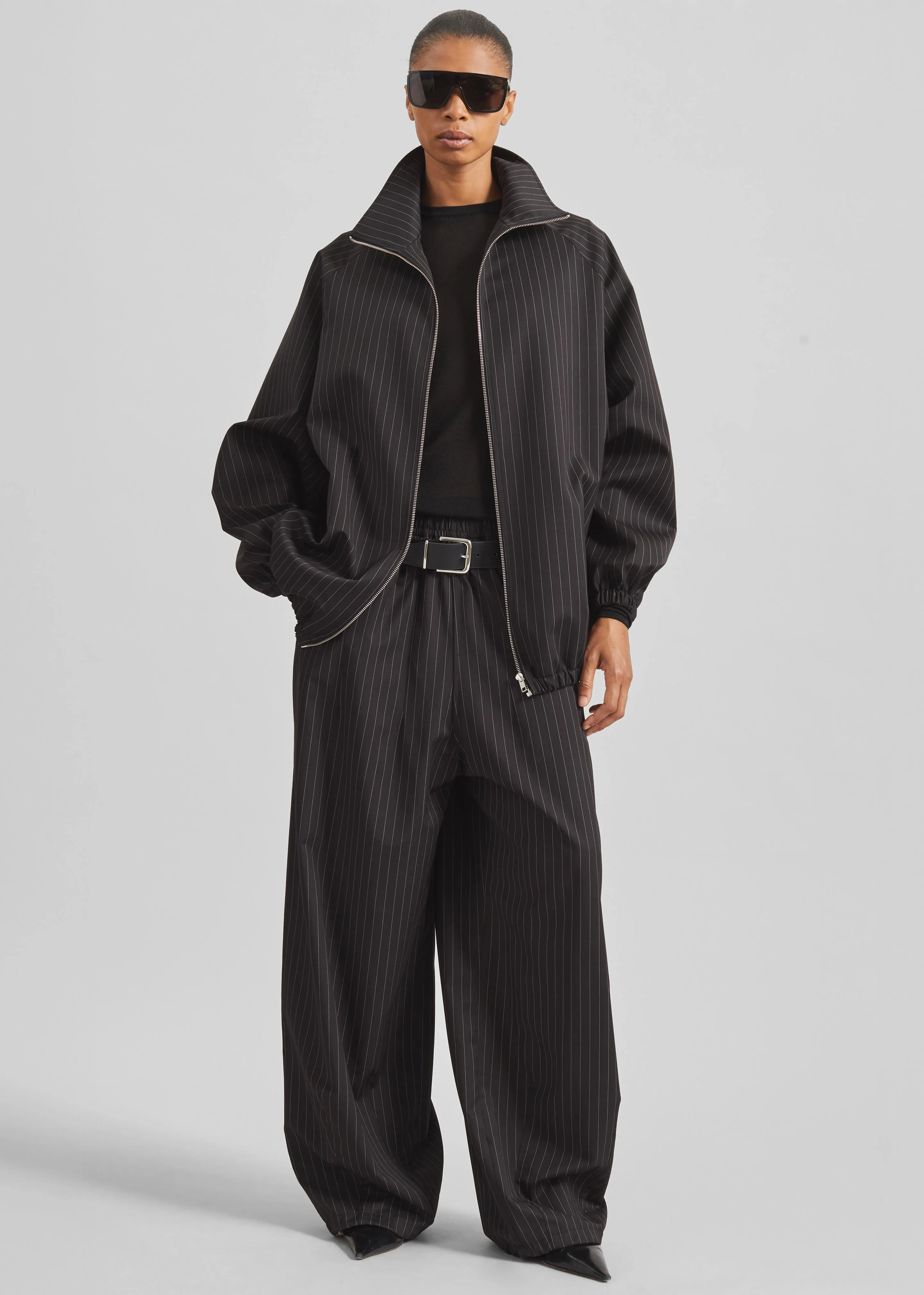Oakdale Track Pants - Black/White Pinstripe sold by Frankie Shop product image thumbnail 3
